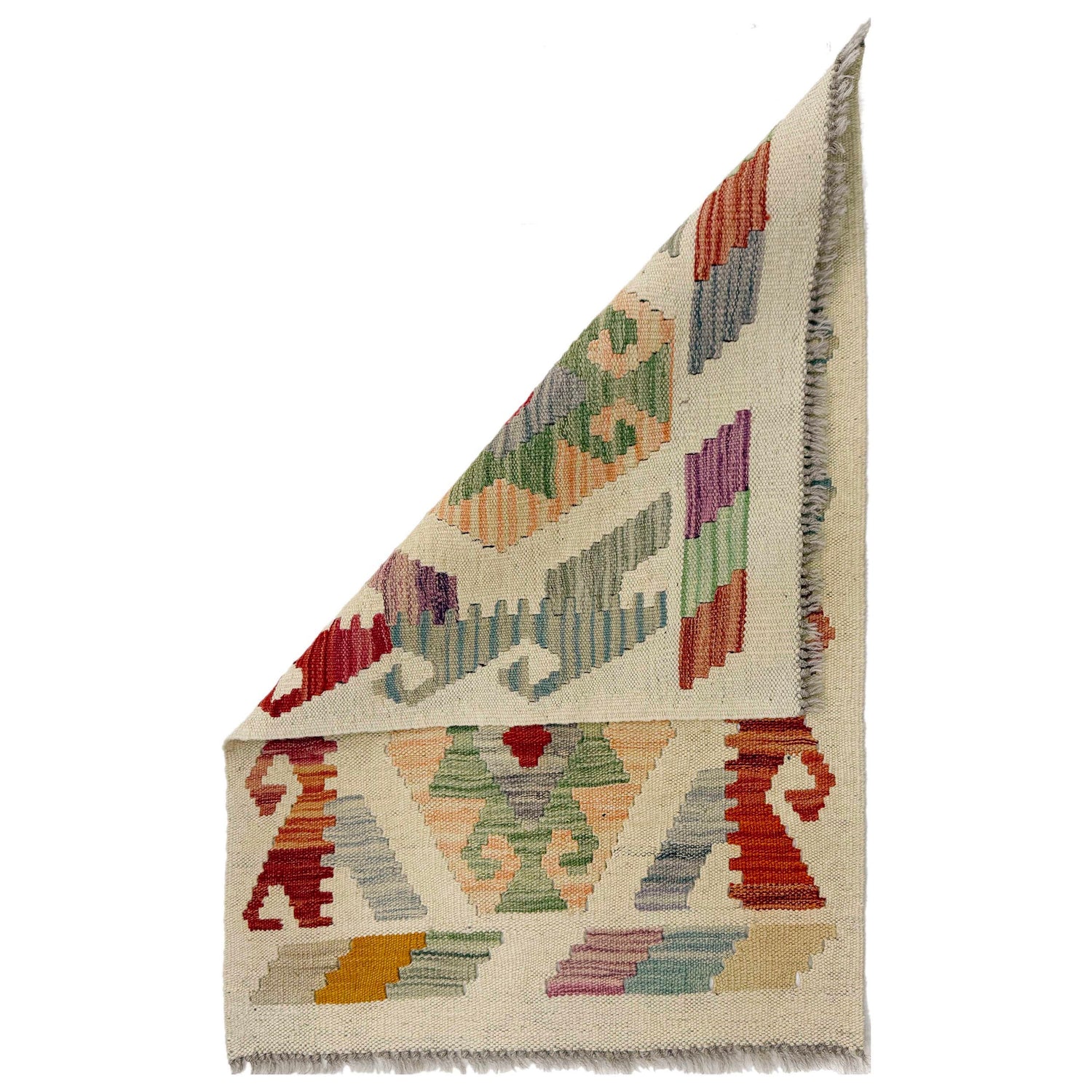 Handmade Vegetable Kilim 1' 10" x 2' 7" (ft) - No. R38006