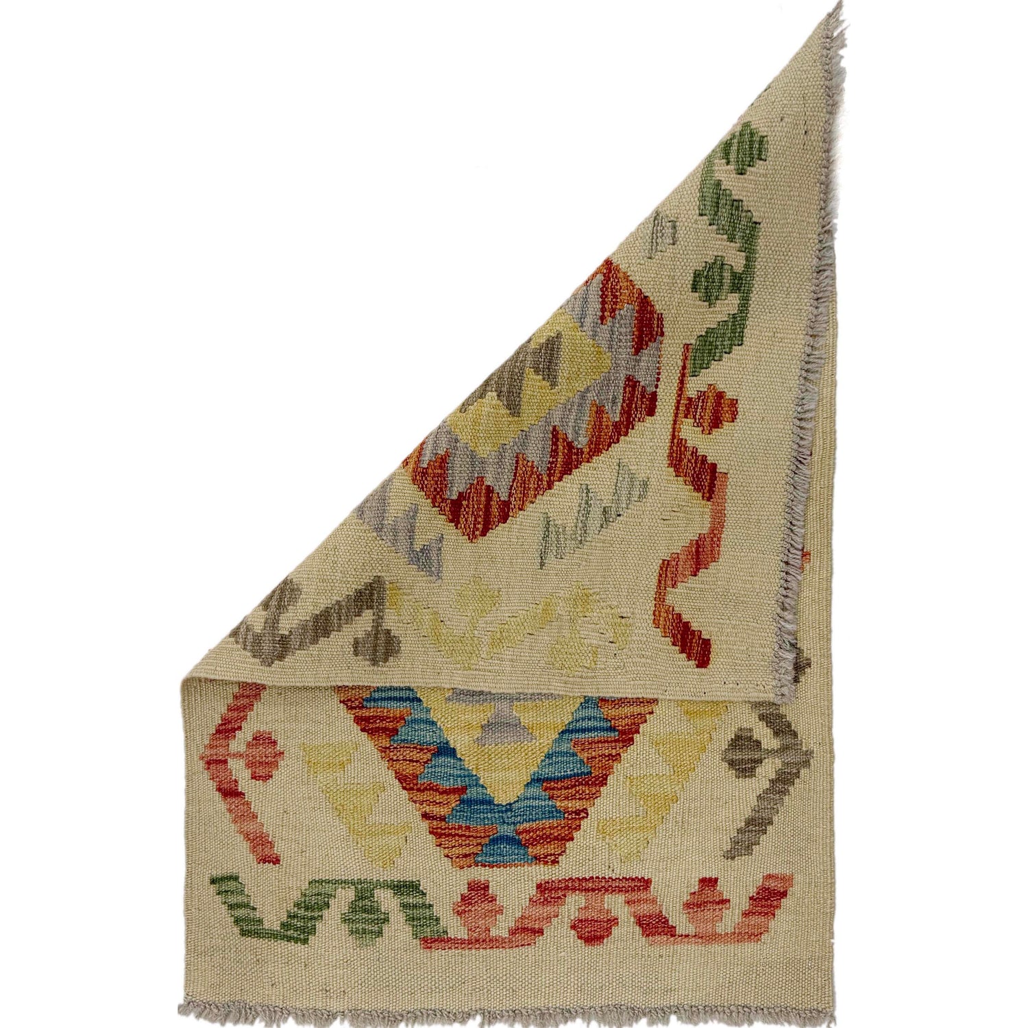 Handmade Vegetable Kilim 1' 10" x 2' 6" (ft) - No. R38010