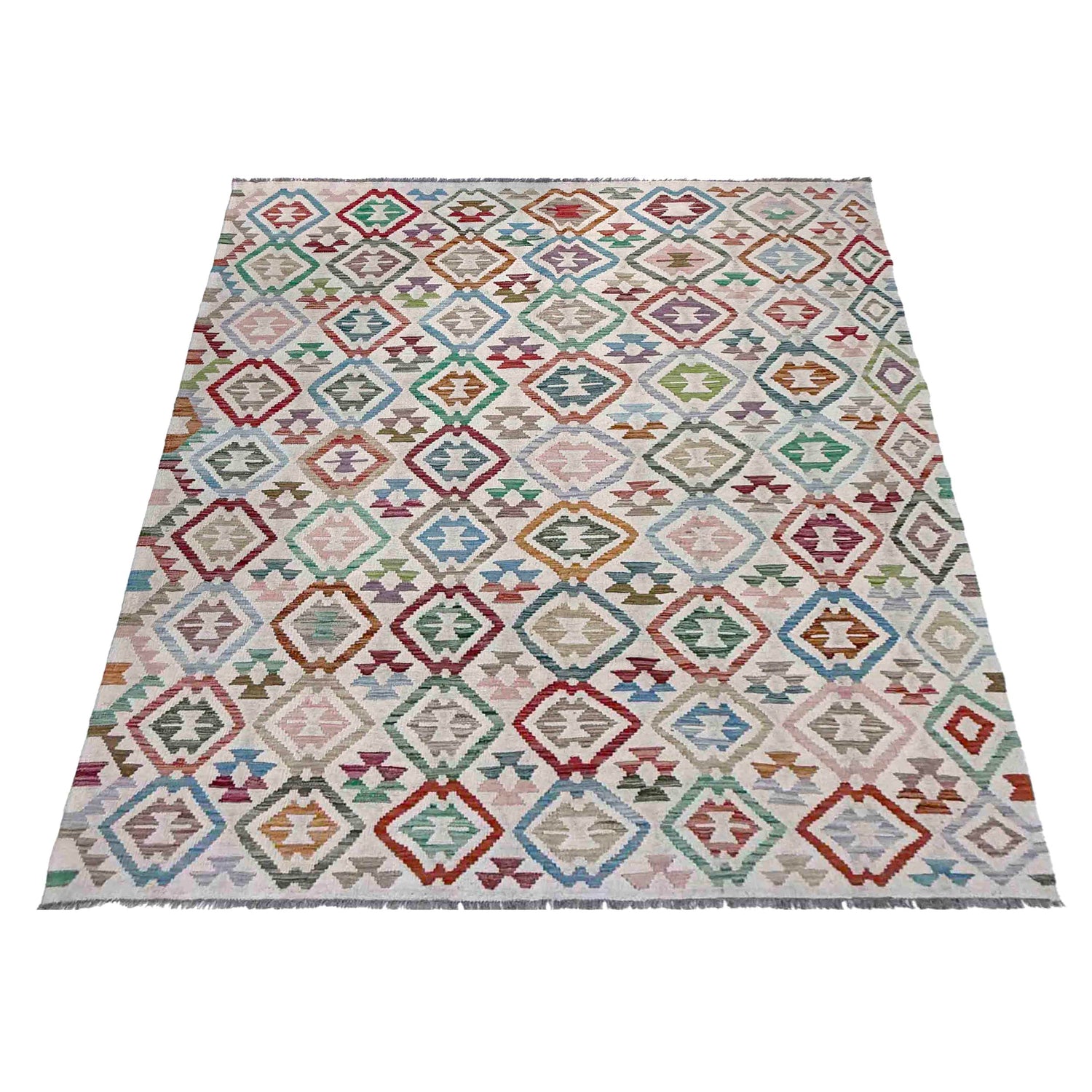 Handmade Vegetable Kilim 6' 0" x 8' 7" (ft) - No. R38012