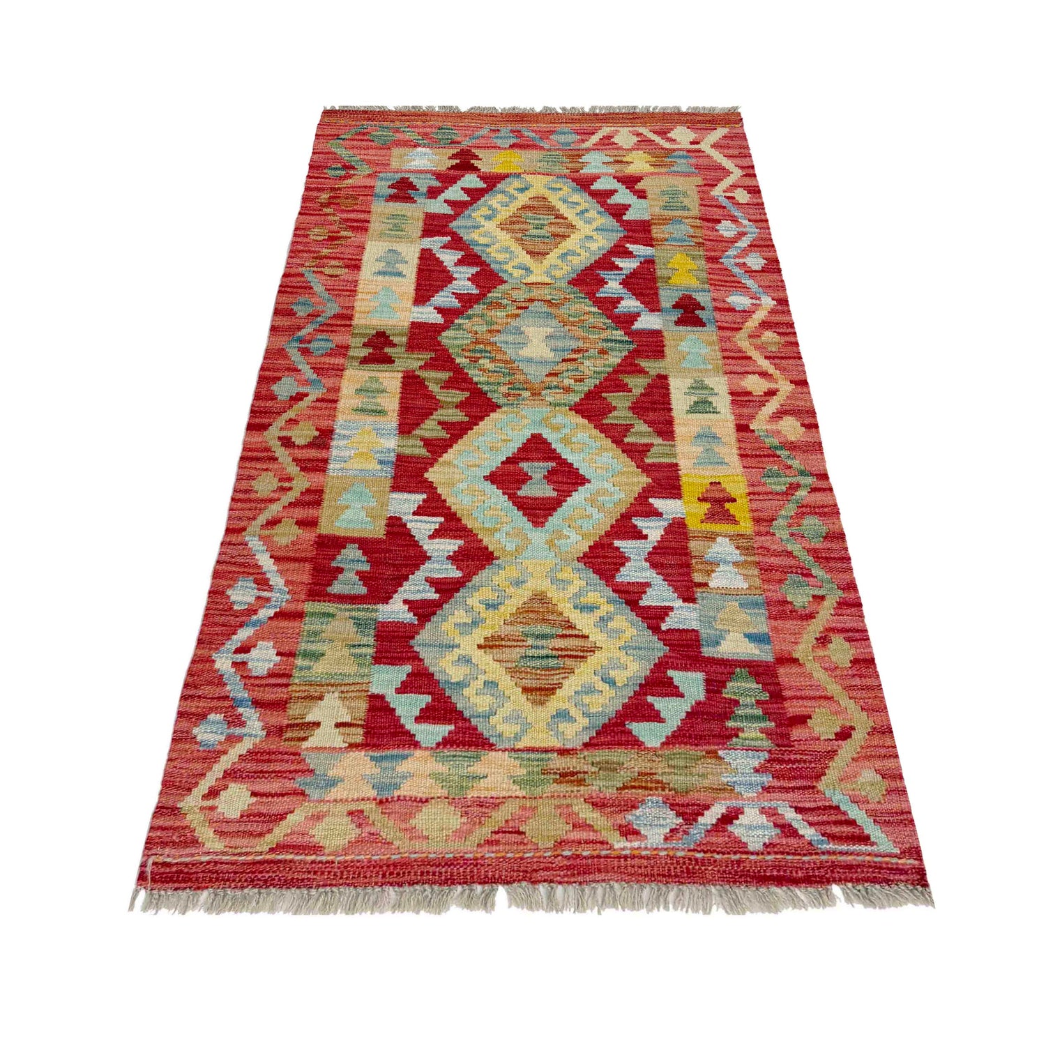 Handmade Vegetable Kelim 2' 6" x 4' 5" (ft) - No. R38014