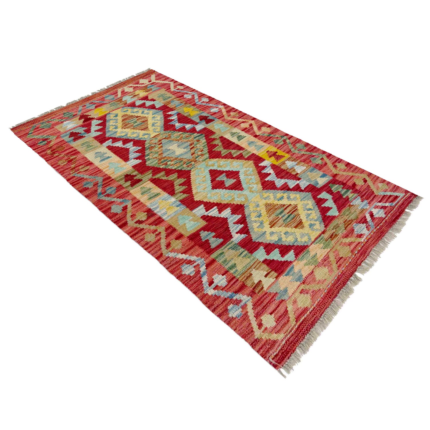 Handmade Vegetable Kelim 2' 6" x 4' 5" (ft) - No. R38014