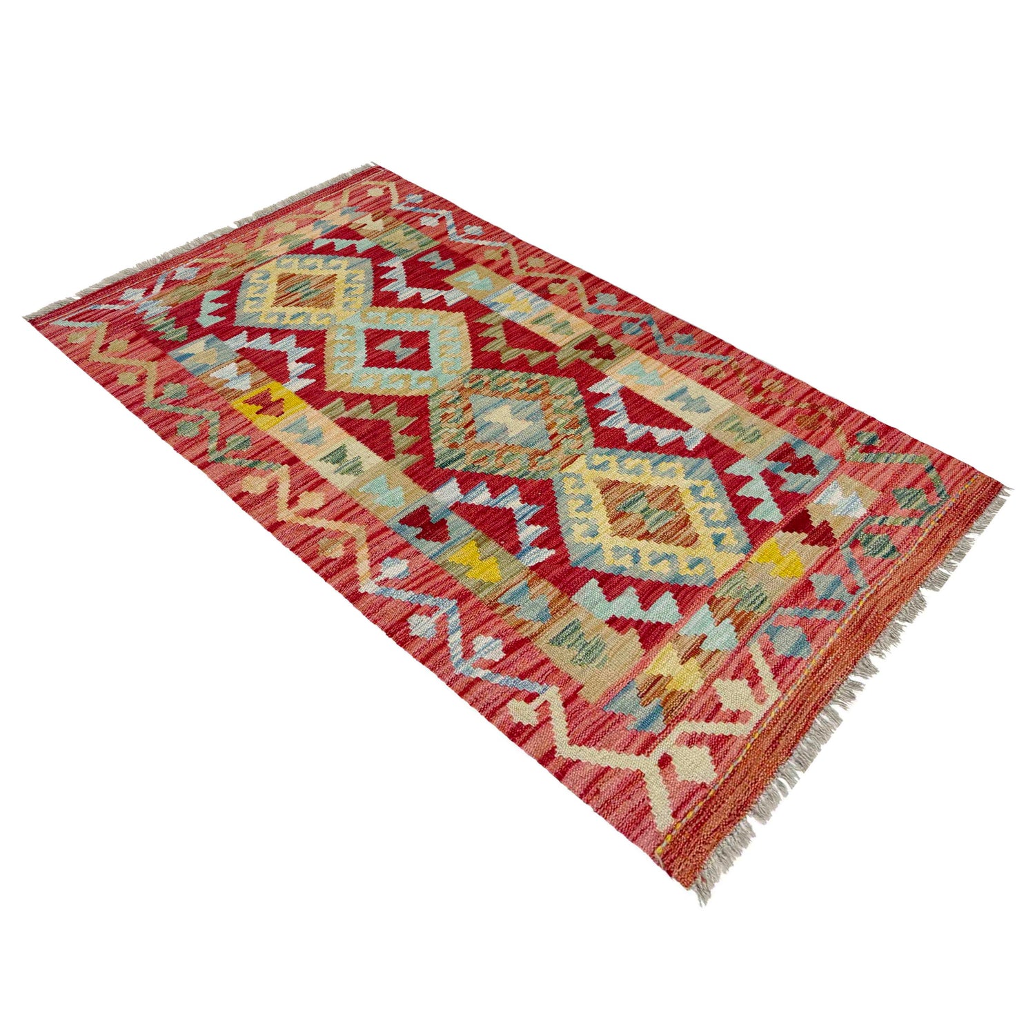 Handmade Vegetable Kelim 2' 6" x 4' 5" (ft) - No. R38014
