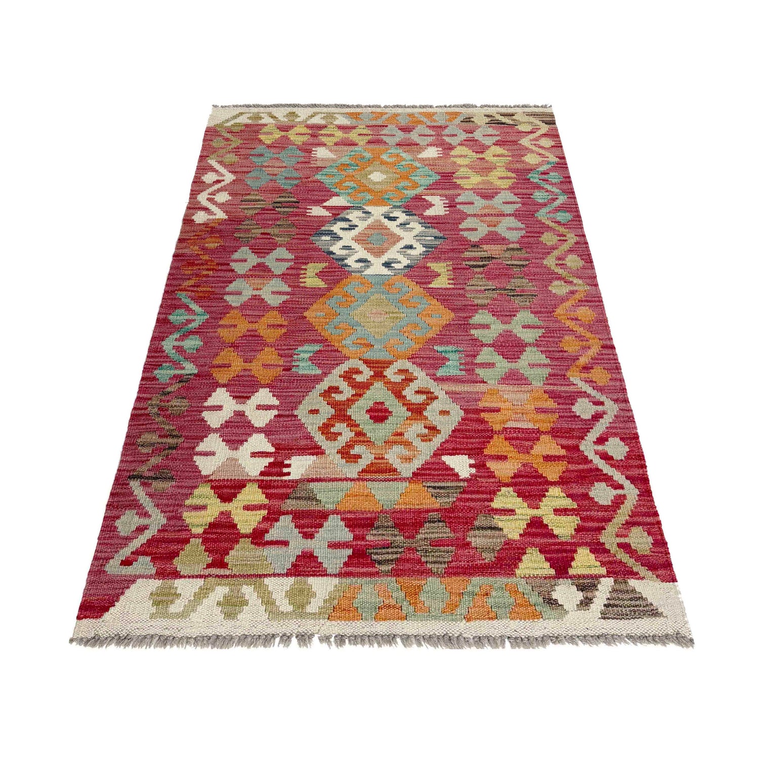 Handmade Vegetable Kilim 2' 6" x 4' 4" (ft) - No. R38015