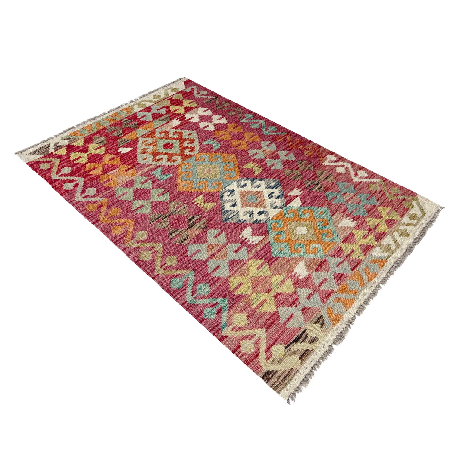 Handmade Vegetable Kilim 2' 6" x 4' 4" (ft) - No. R38015