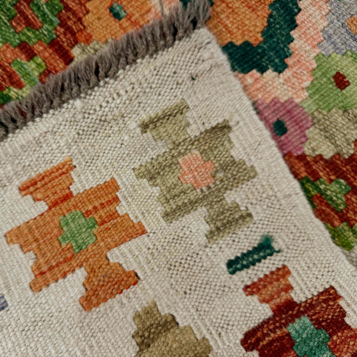 Handmade Vegetable Kelim 2' 7" x 4' 2" (ft) - No. R38016