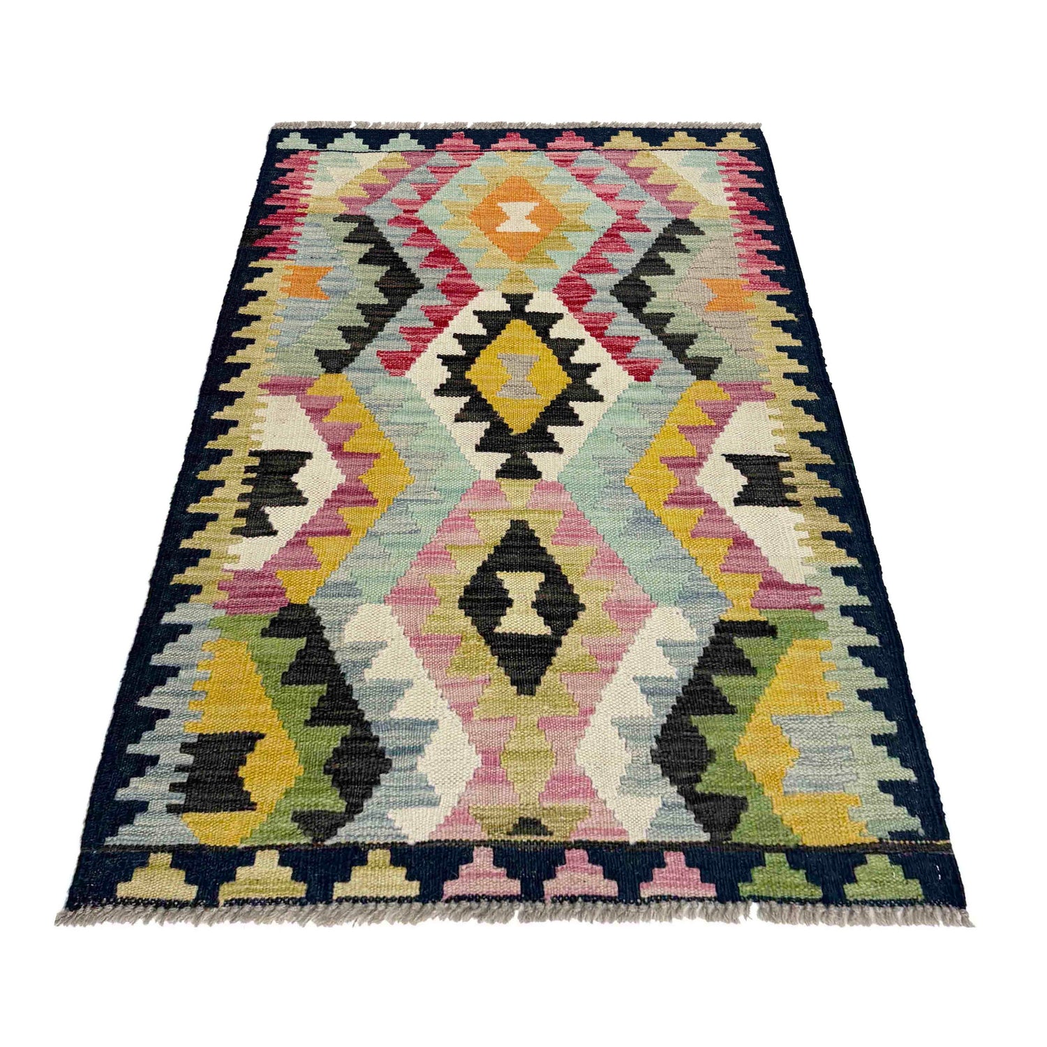 Handmade Vegetable Kilim 2' 5" x 3' 11" (ft) - No. R38019