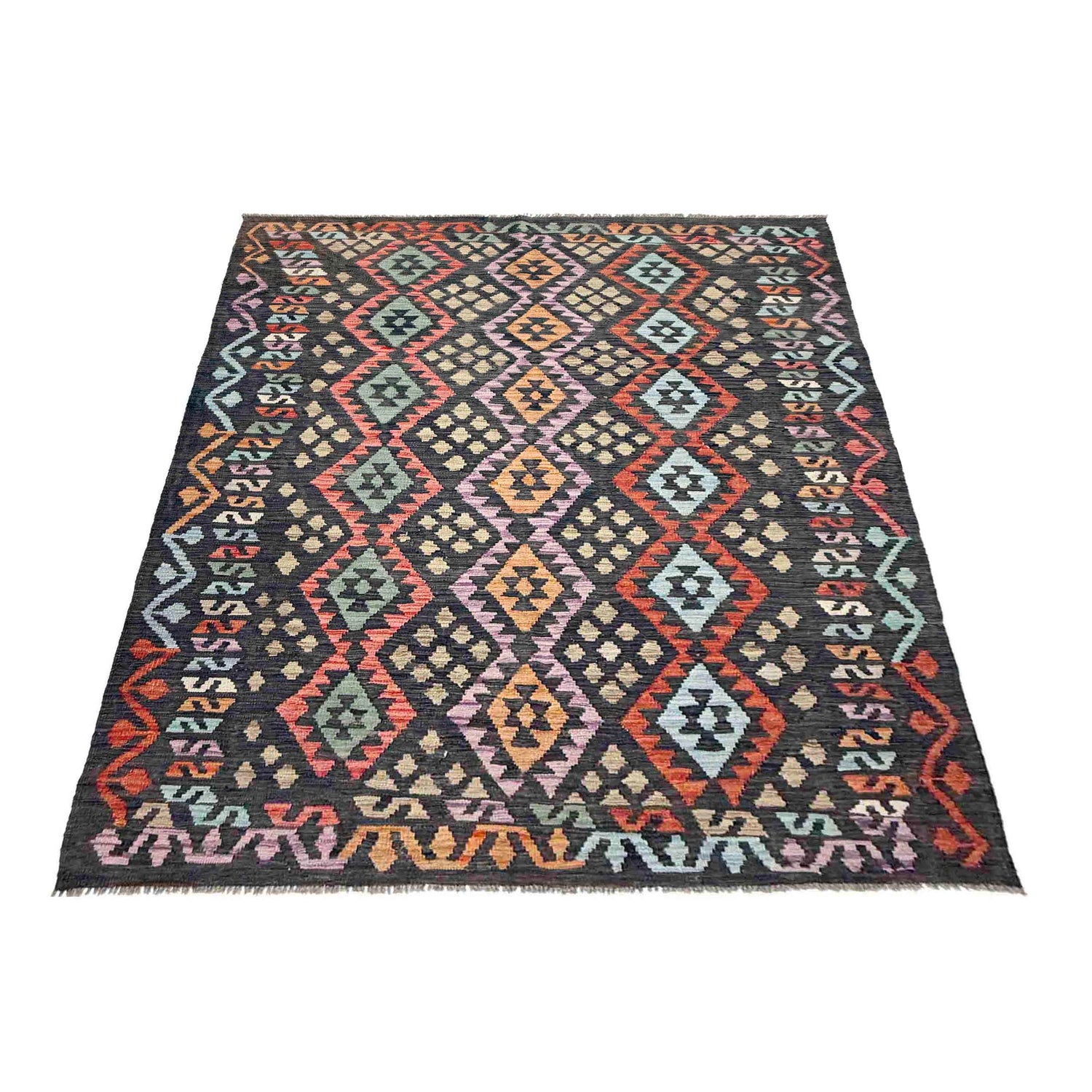 Handmade Vegetable Kilim 5' 9" x 7' 8" (ft) - No. R38049