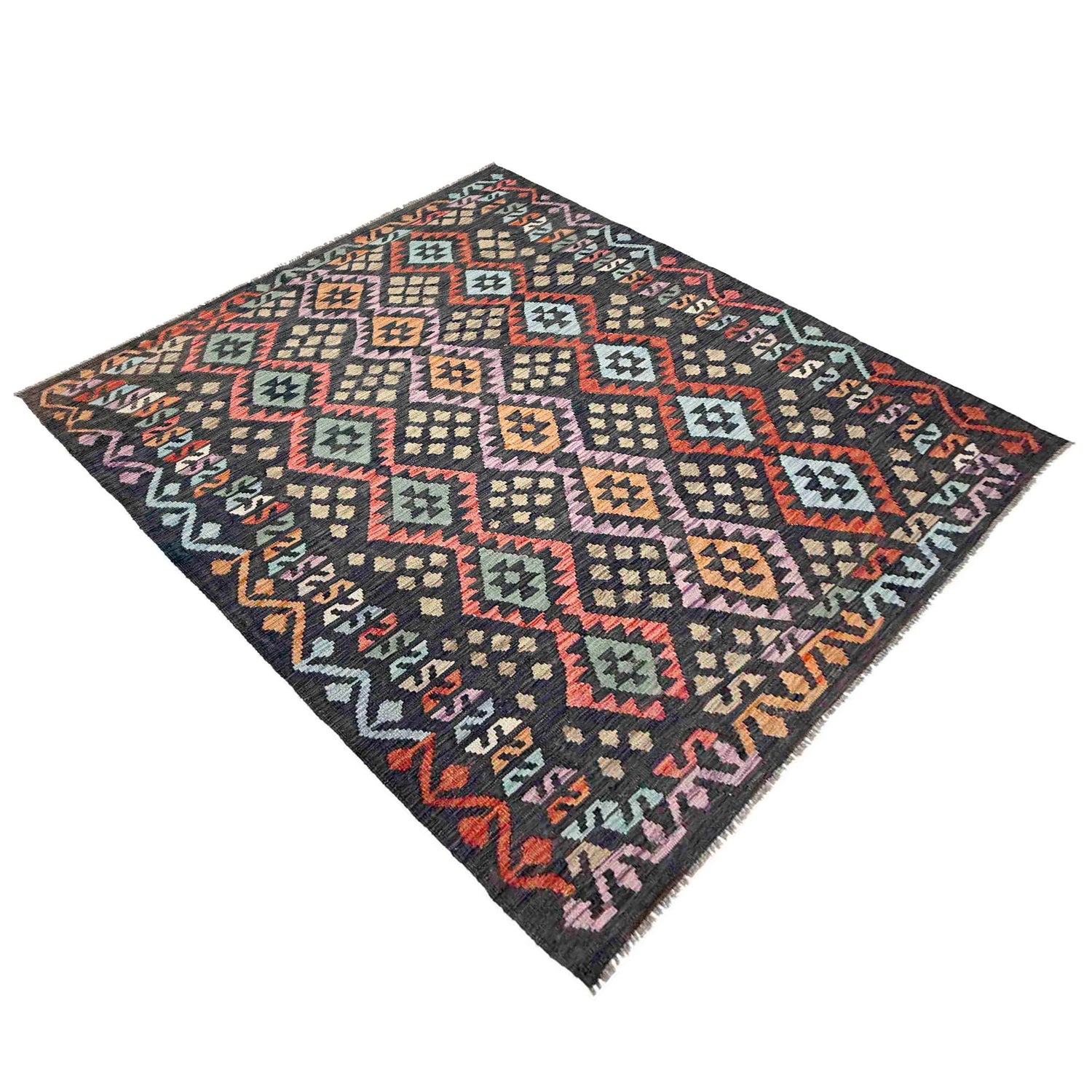 Handmade Vegetable Kilim 5' 9" x 7' 8" (ft) - No. R38049