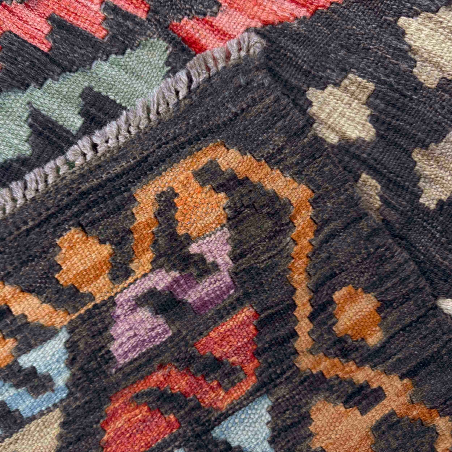 Handmade Vegetable Kilim 5' 9" x 7' 8" (ft) - No. R38049