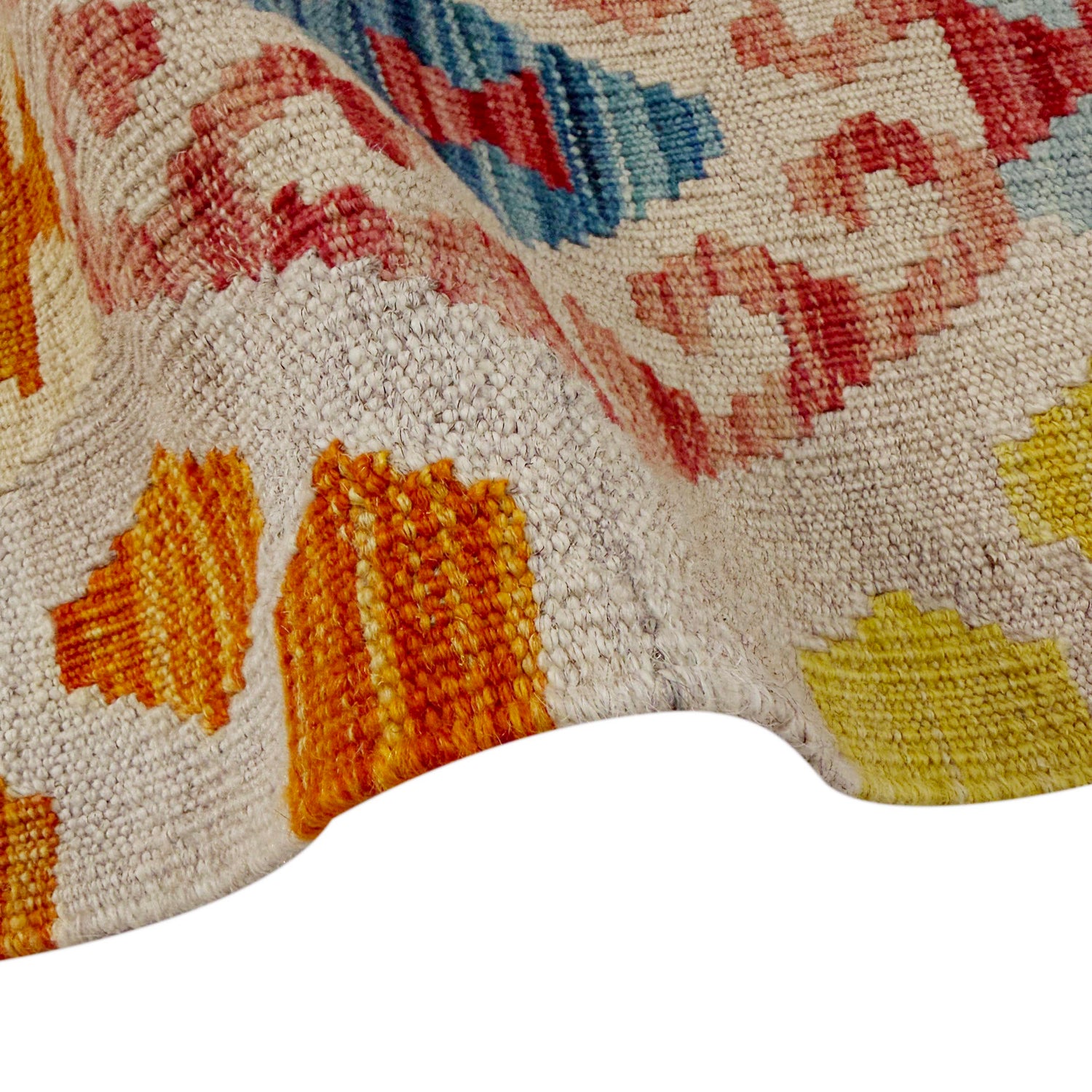 Handmade Vegetable Kelim 5' 1" x 6' 5" (ft) - No. R38065