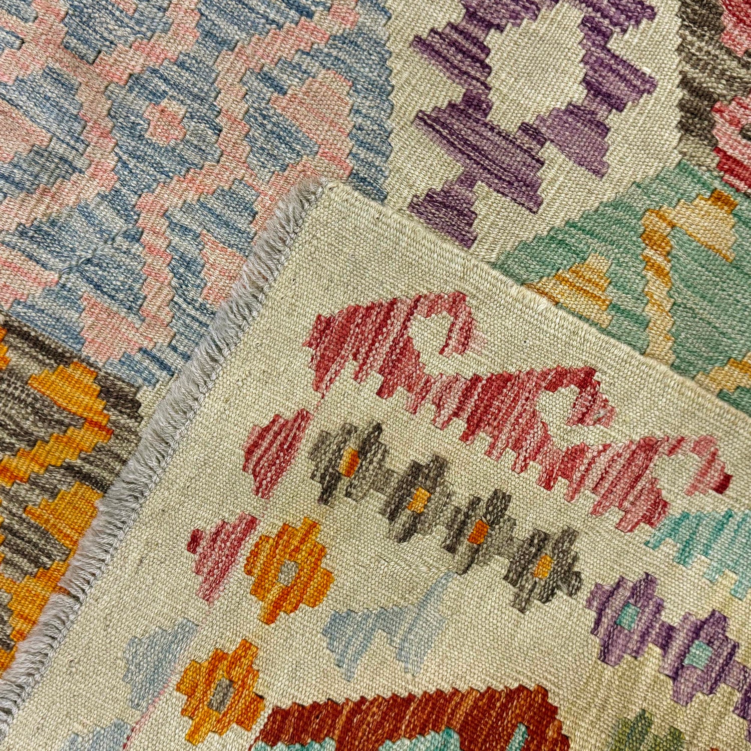 Handmade Vegetable Kilim 4' 10" x 6' 0" (ft) - No. R38288