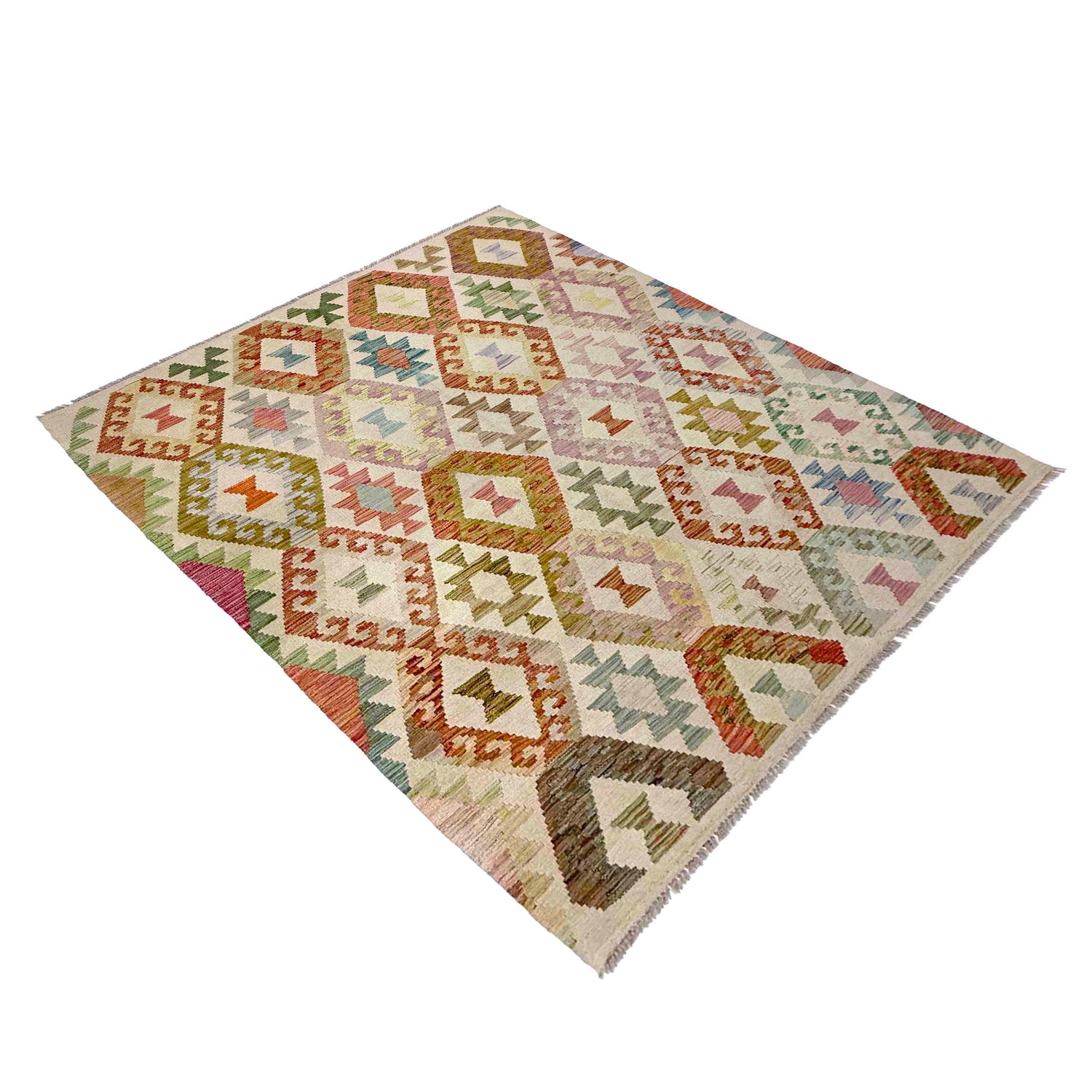 Handmade Vegetable Kilim 4' 11" x 6' 6" (ft) - No. R38294