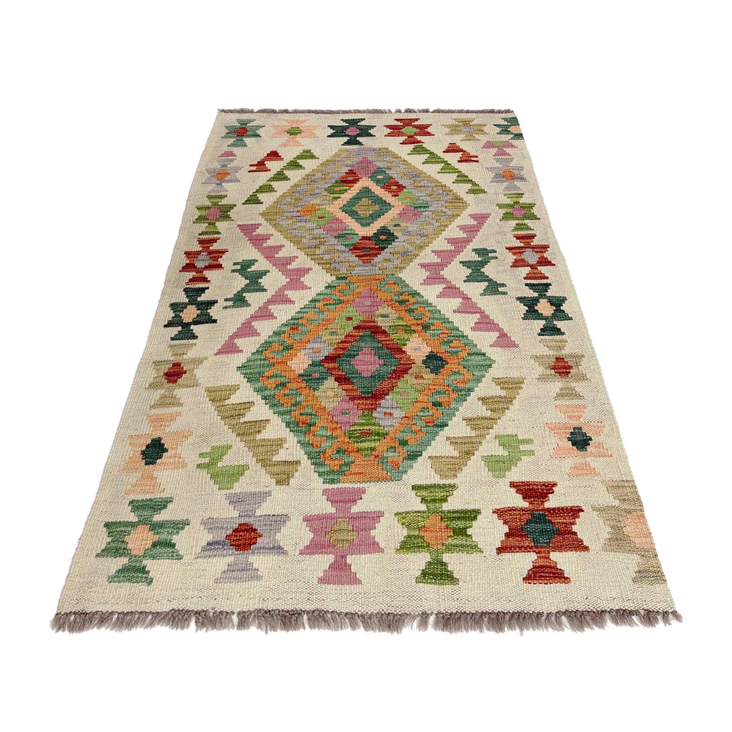 Handmade Vegetable Kilim 2' 6" x 4' 4" (ft) - No. R38296