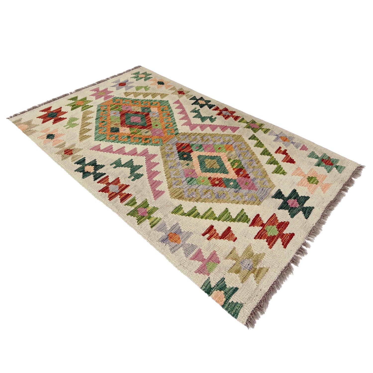 Handmade Vegetable Kilim 2' 6" x 4' 4" (ft) - No. R38296