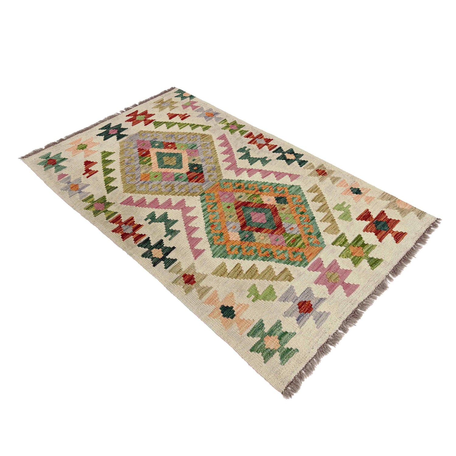 Handmade Vegetable Kilim 2' 6" x 4' 4" (ft) - No. R38296