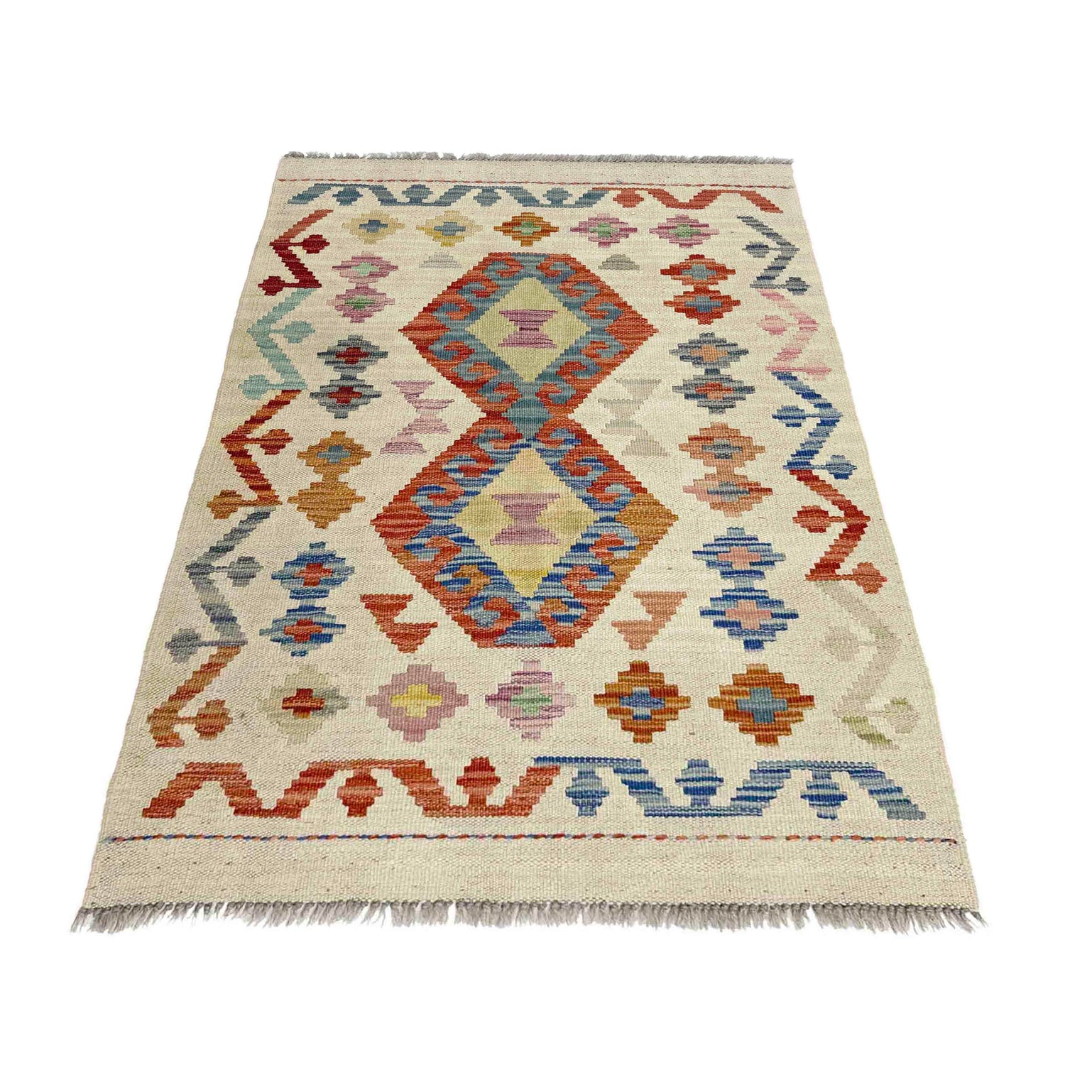 Handmade Vegetable Kelim 2' 7" x 4' 0" (ft) - No. R38299