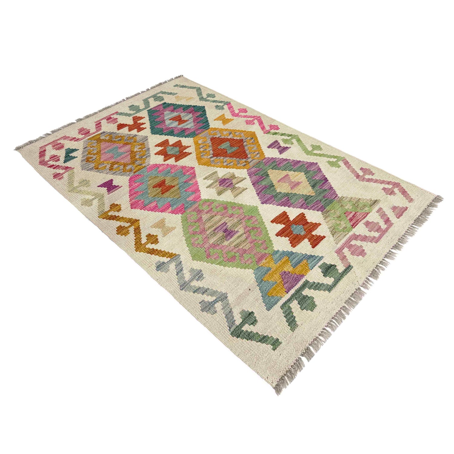 Handmade Vegetable Kilim 2' 7" x 3' 11" (ft) - No. R38300
