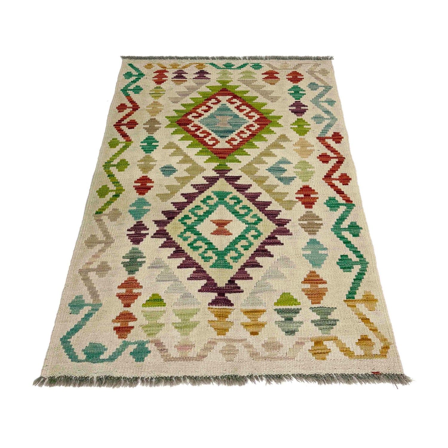 Handmade Vegetable Kelim 2' 5" x 4' 1" (ft) - No. R38302