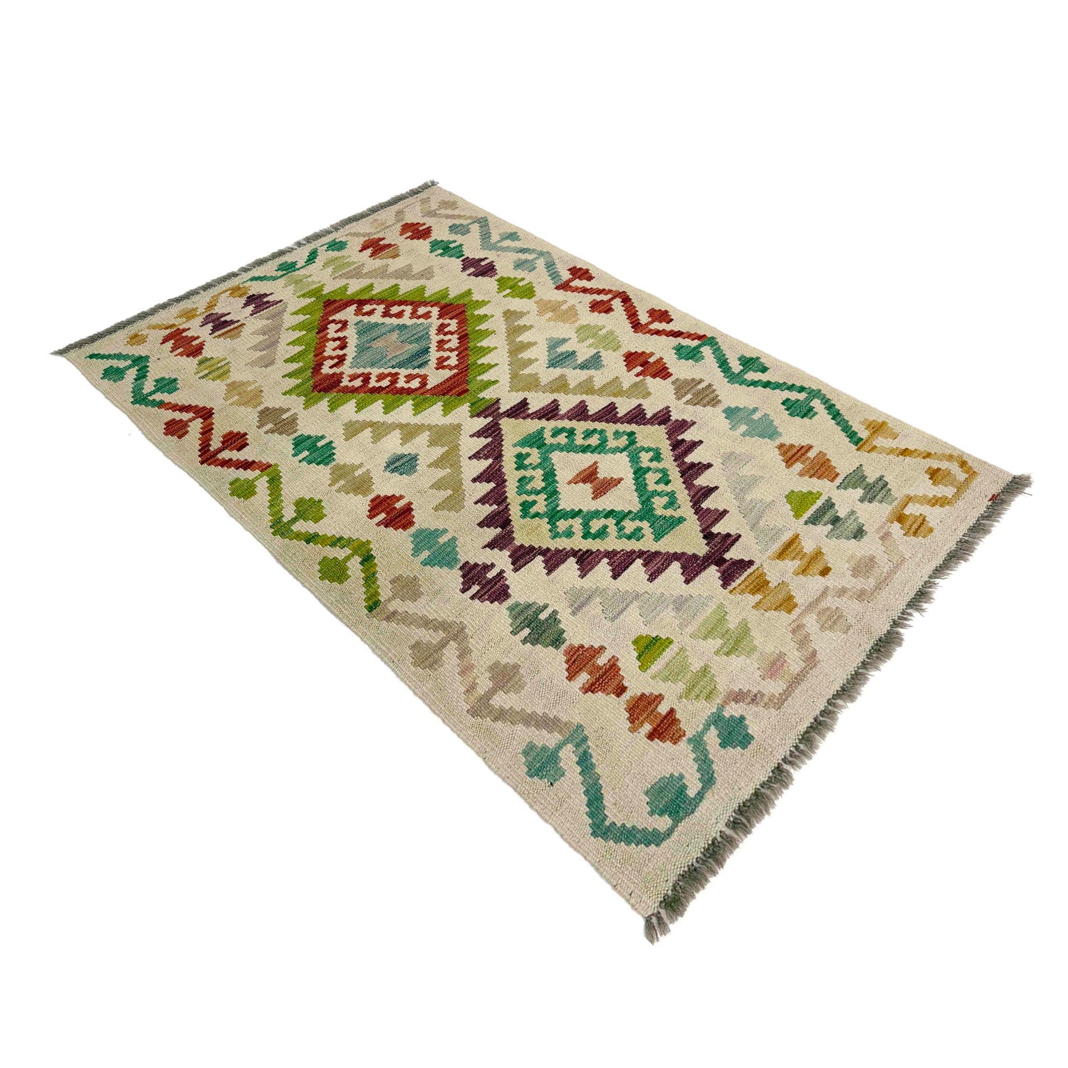 Handmade Vegetable Kelim 2' 5" x 4' 1" (ft) - No. R38302