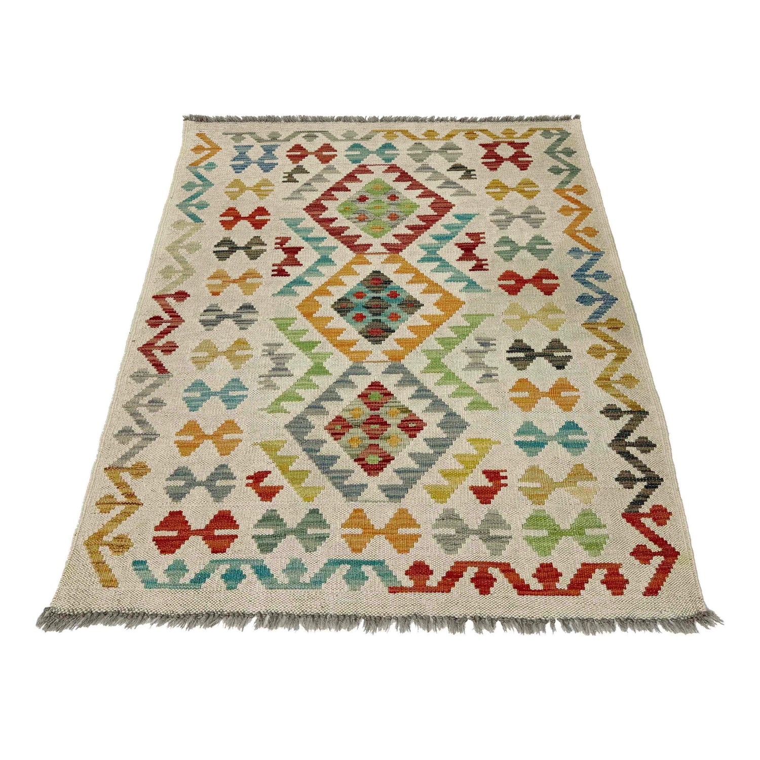 Handmade Vegetable Kilim 2' 9" x 3' 10" (ft) - No. R38303