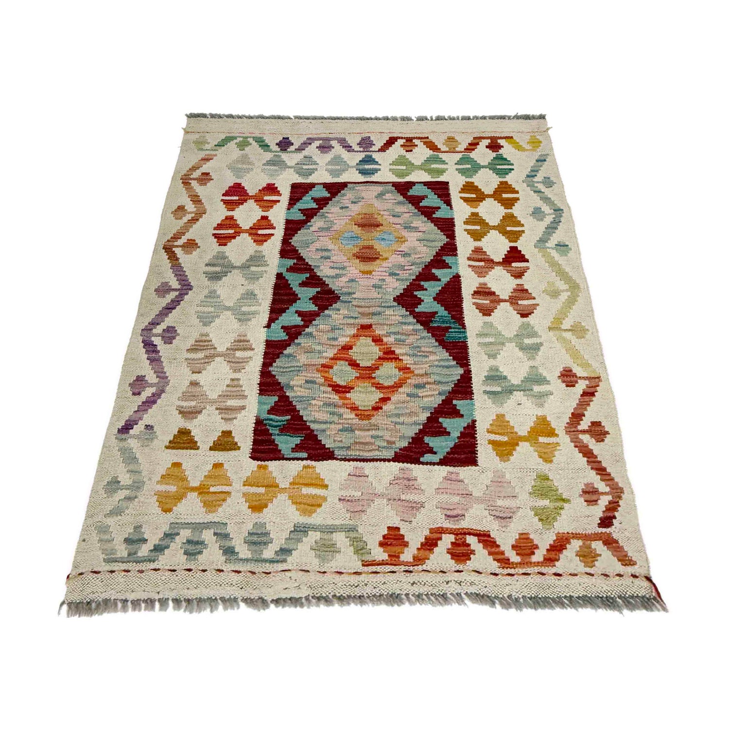Handmade Vegetable Kilim 2' 10" x 4' 0" (ft) - No. R38305
