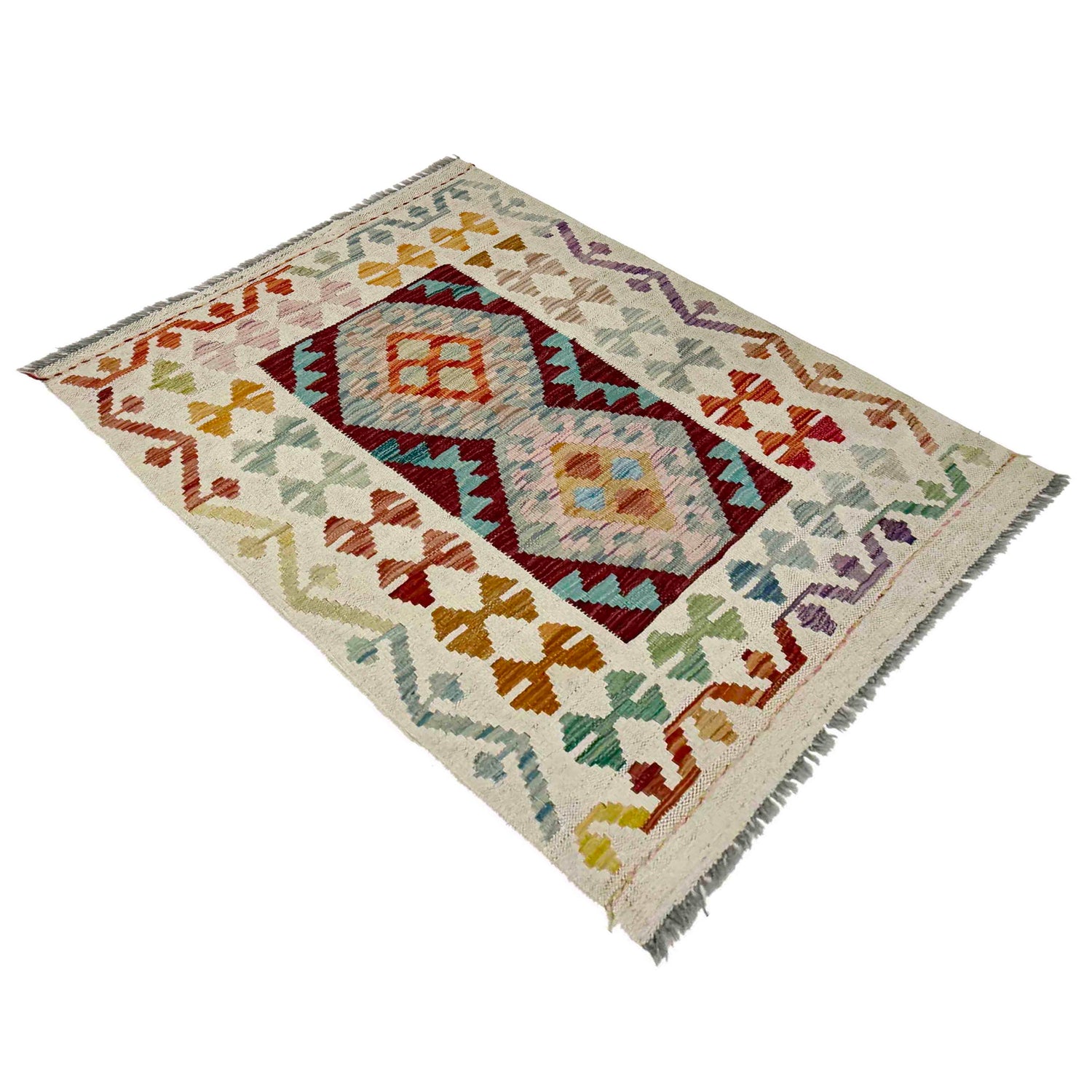 Handmade Vegetable Kilim 2' 10" x 4' 0" (ft) - No. R38305