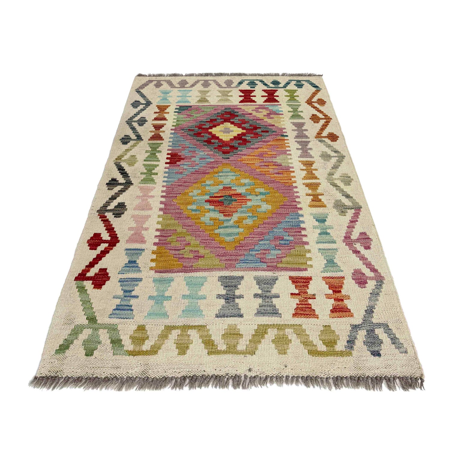 Handmade Vegetable Kilim 2' 6" x 4' 0" (ft) - No. R38307