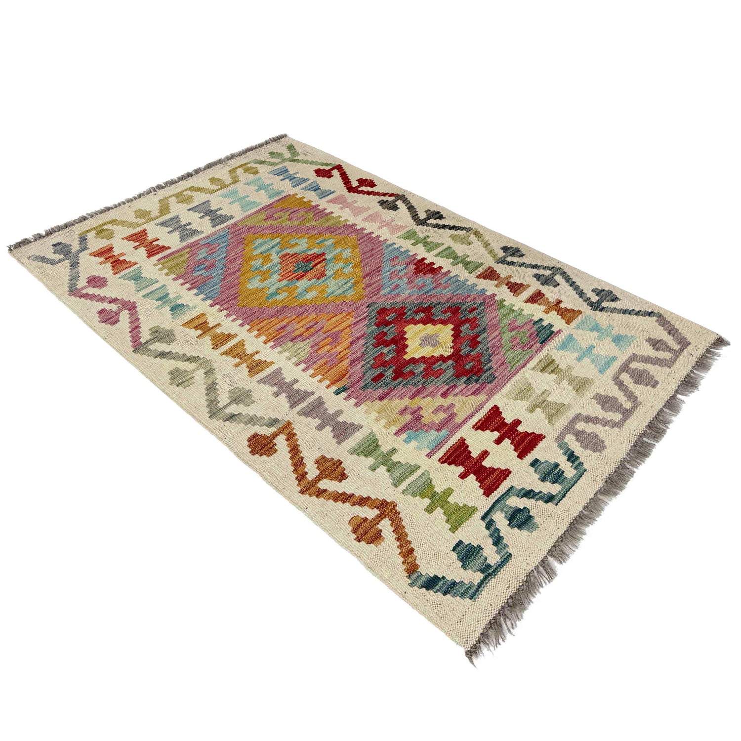 Handmade Vegetable Kilim 2' 6" x 4' 0" (ft) - No. R38307
