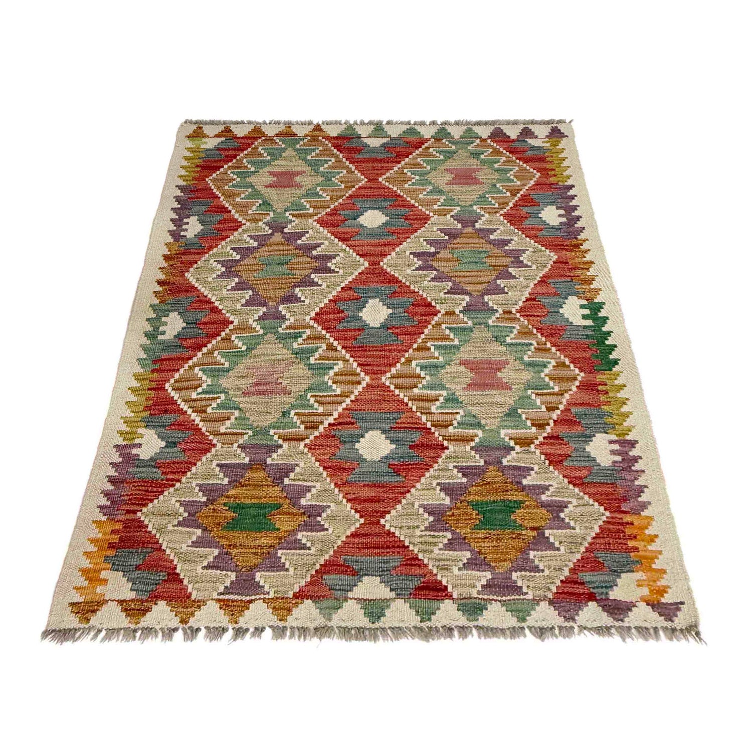 Handmade Vegetable Kelim 2' 10" x 4' 4" (ft) - No. R38308