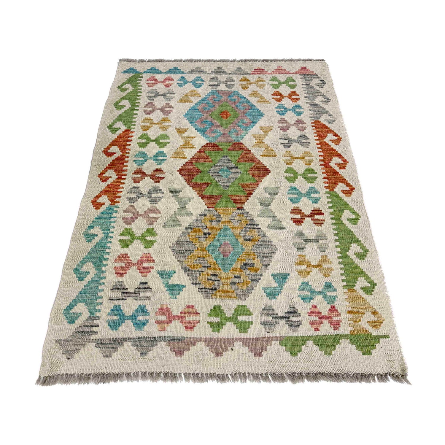 Handmade Vegetable Kilim 2' 6" x 4' 2" (ft) - No. R38309