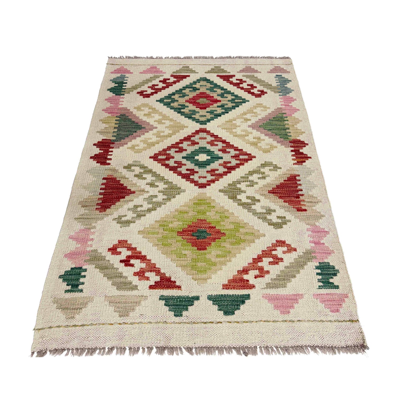 Handmade Vegetable Kelim 2' 7" x 3' 11" (ft) - No. R38310