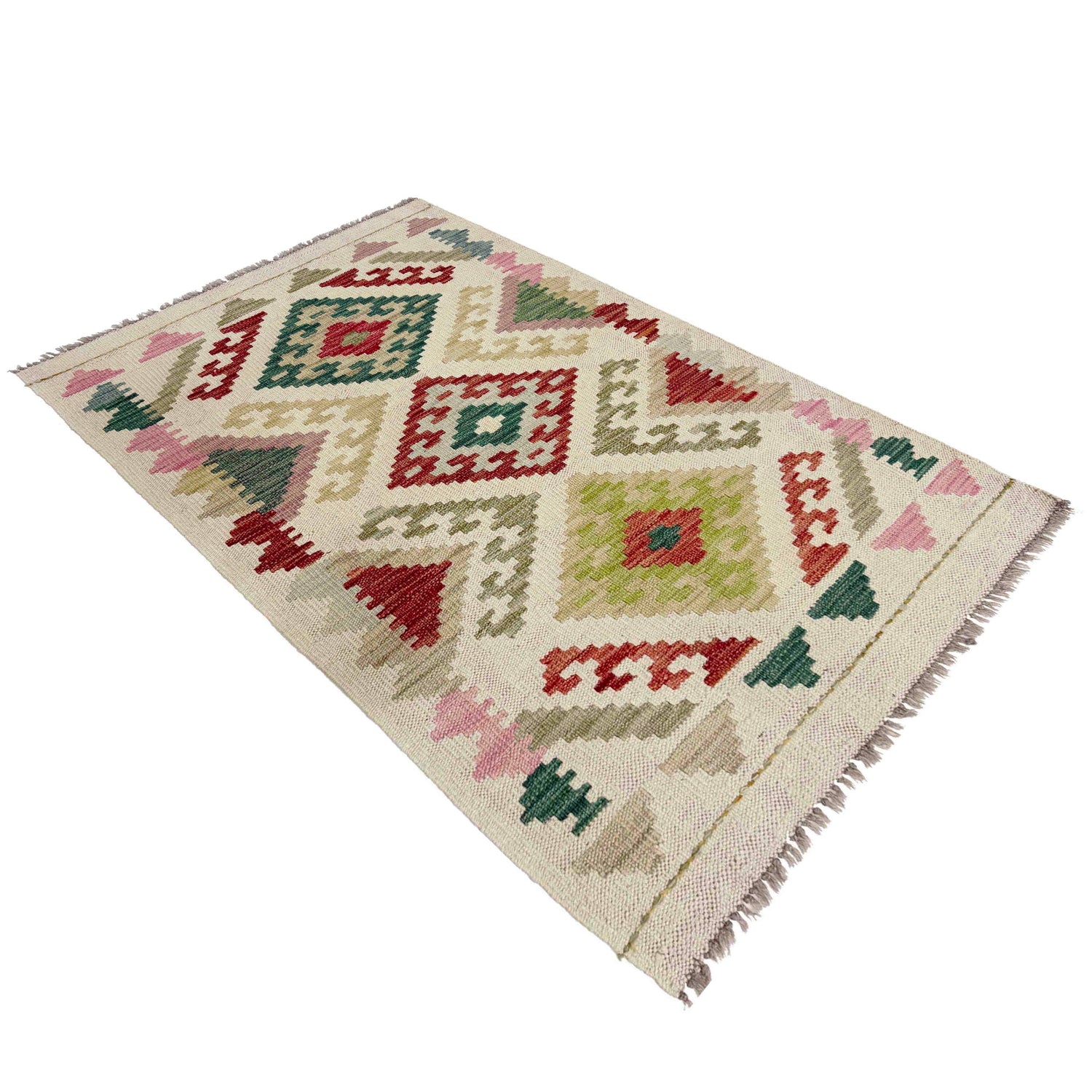 Handmade Vegetable Kelim 2' 7" x 3' 11" (ft) - No. R38310