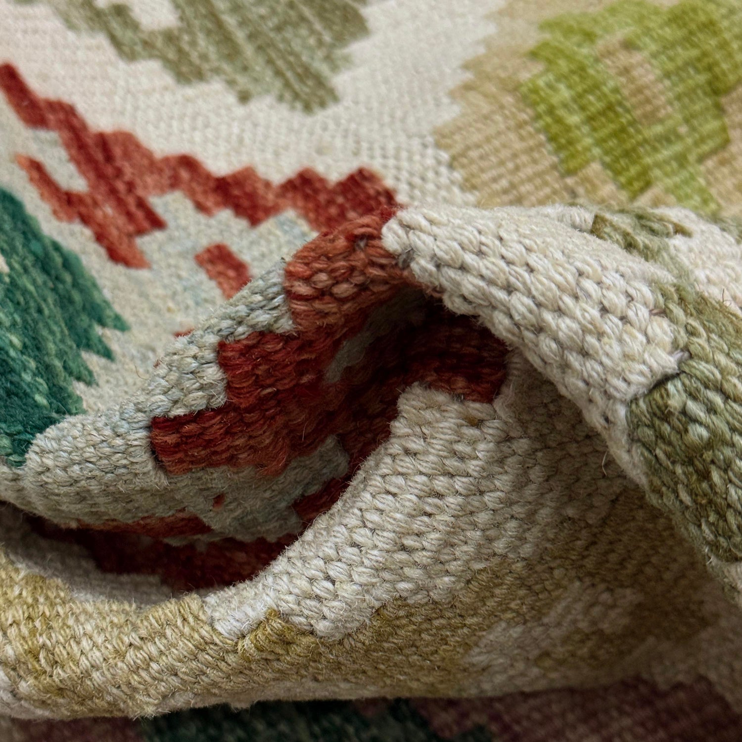 Handmade Vegetable Kelim 2' 7" x 3' 11" (ft) - No. R38310