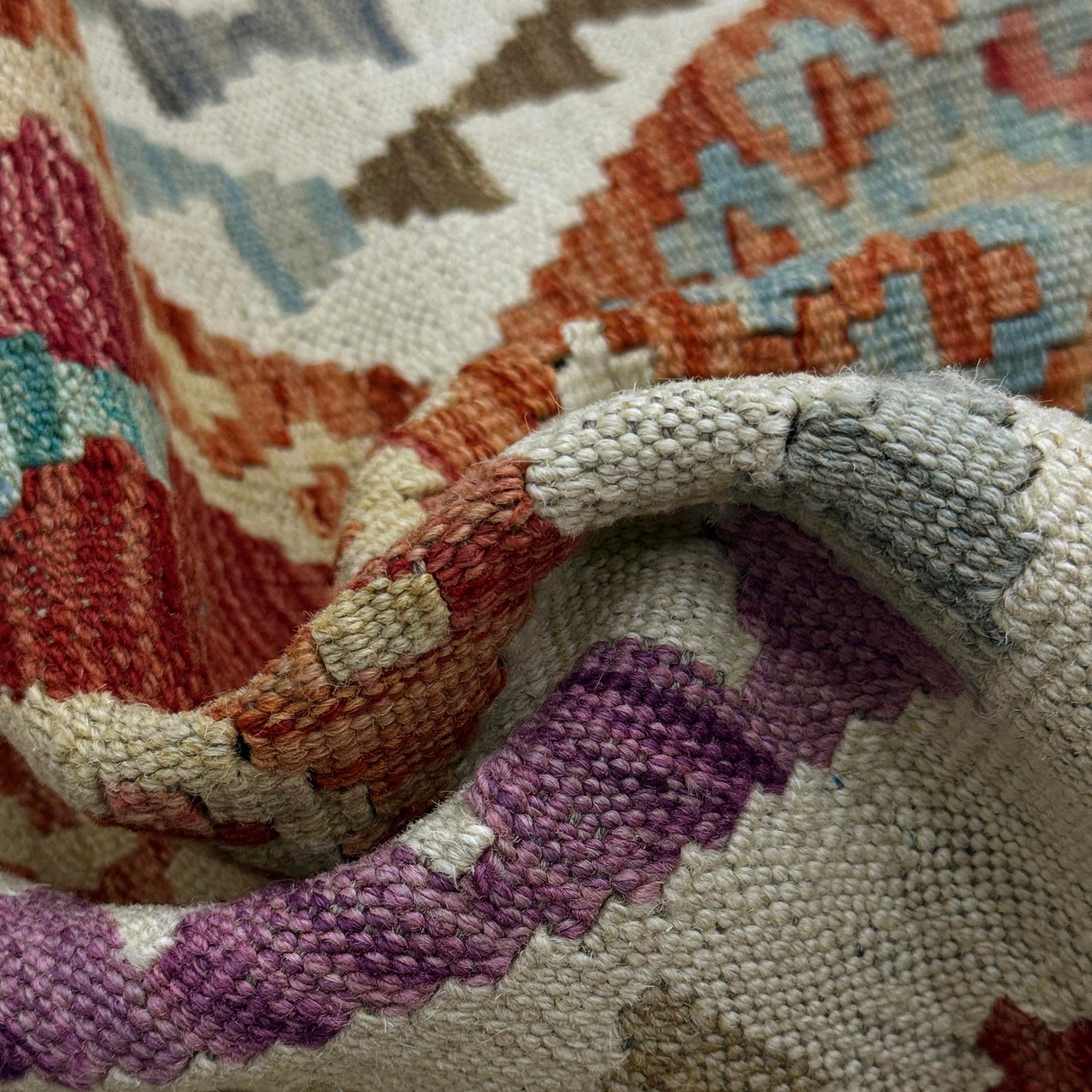 Handmade Vegetable Kilim 2' 10" x 4' 2" (ft) - No. R38312