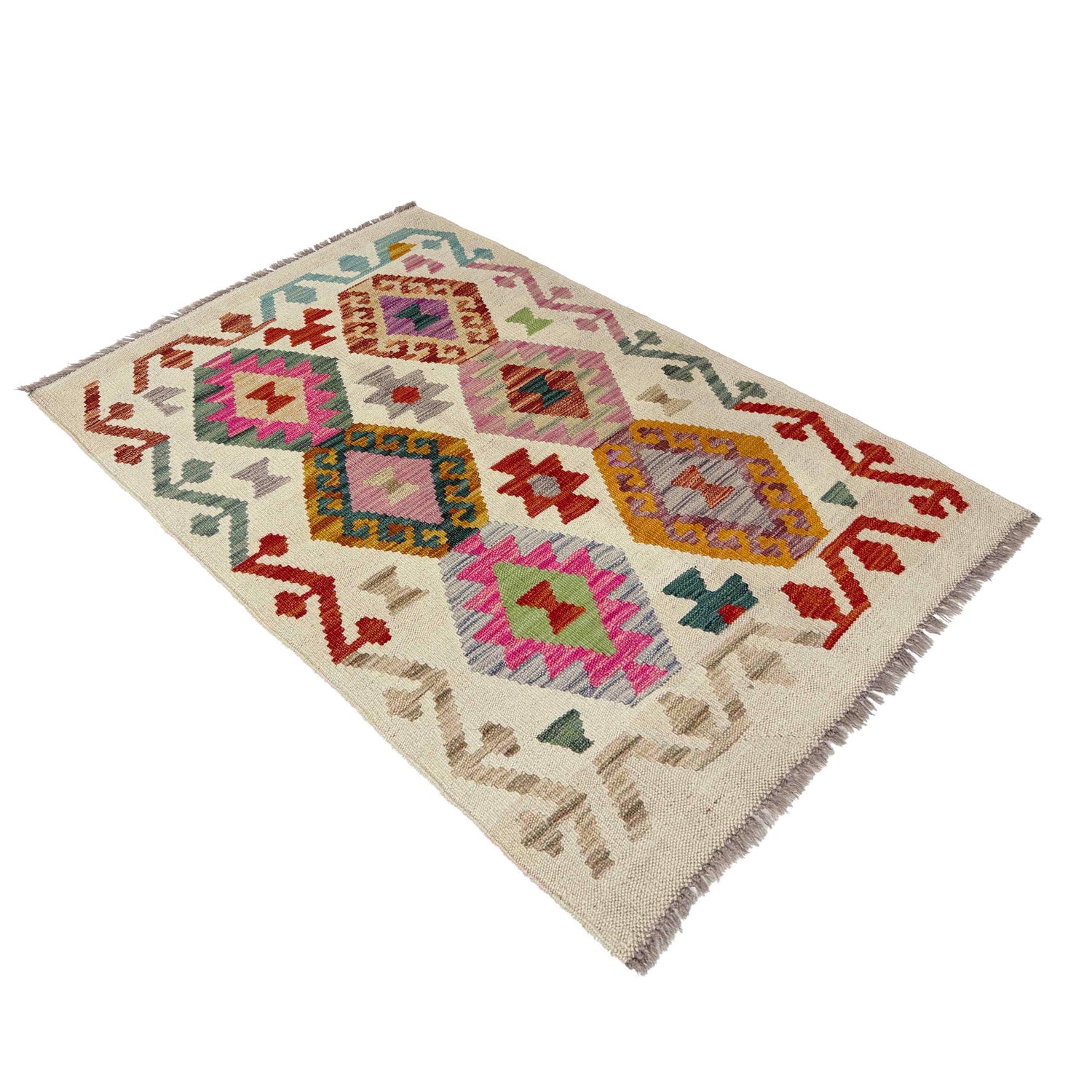 Handmade Vegetable Kilim 2' 7" x 3' 11" (ft) - No. R38327