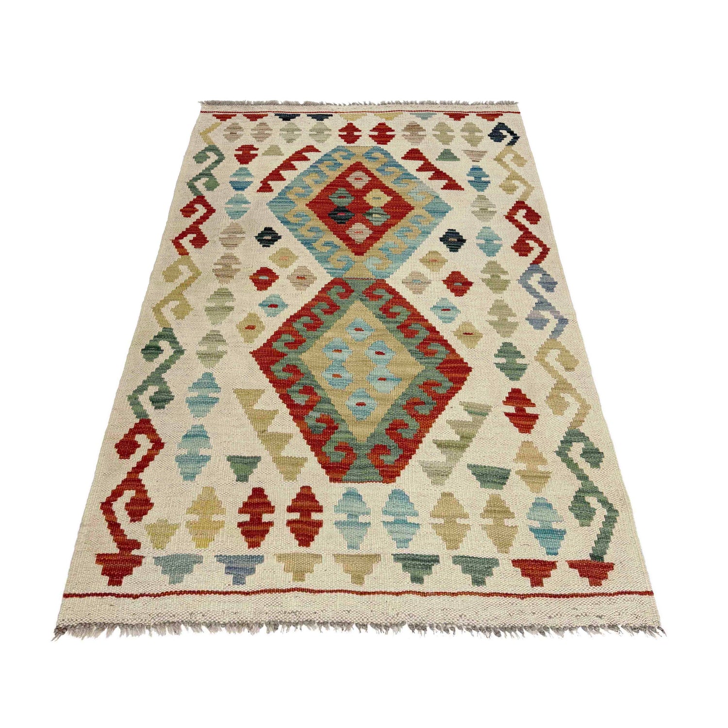 Handmade Vegetable Kilim 2' 6" x 4' 3" (ft) - No. R38336