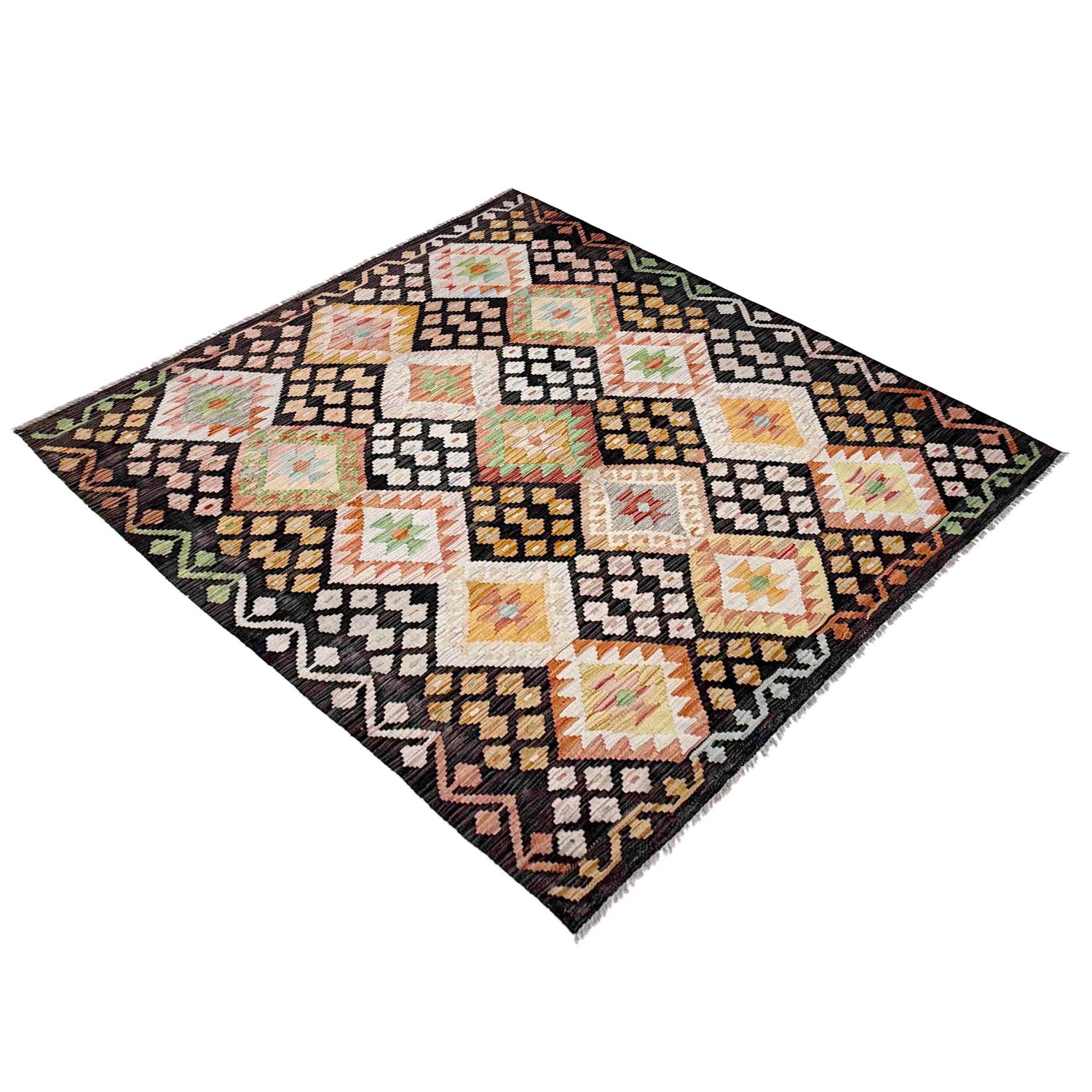 Handmade Vegetable Kilim 4' 9" x 6' 0" (ft) - No. R38349