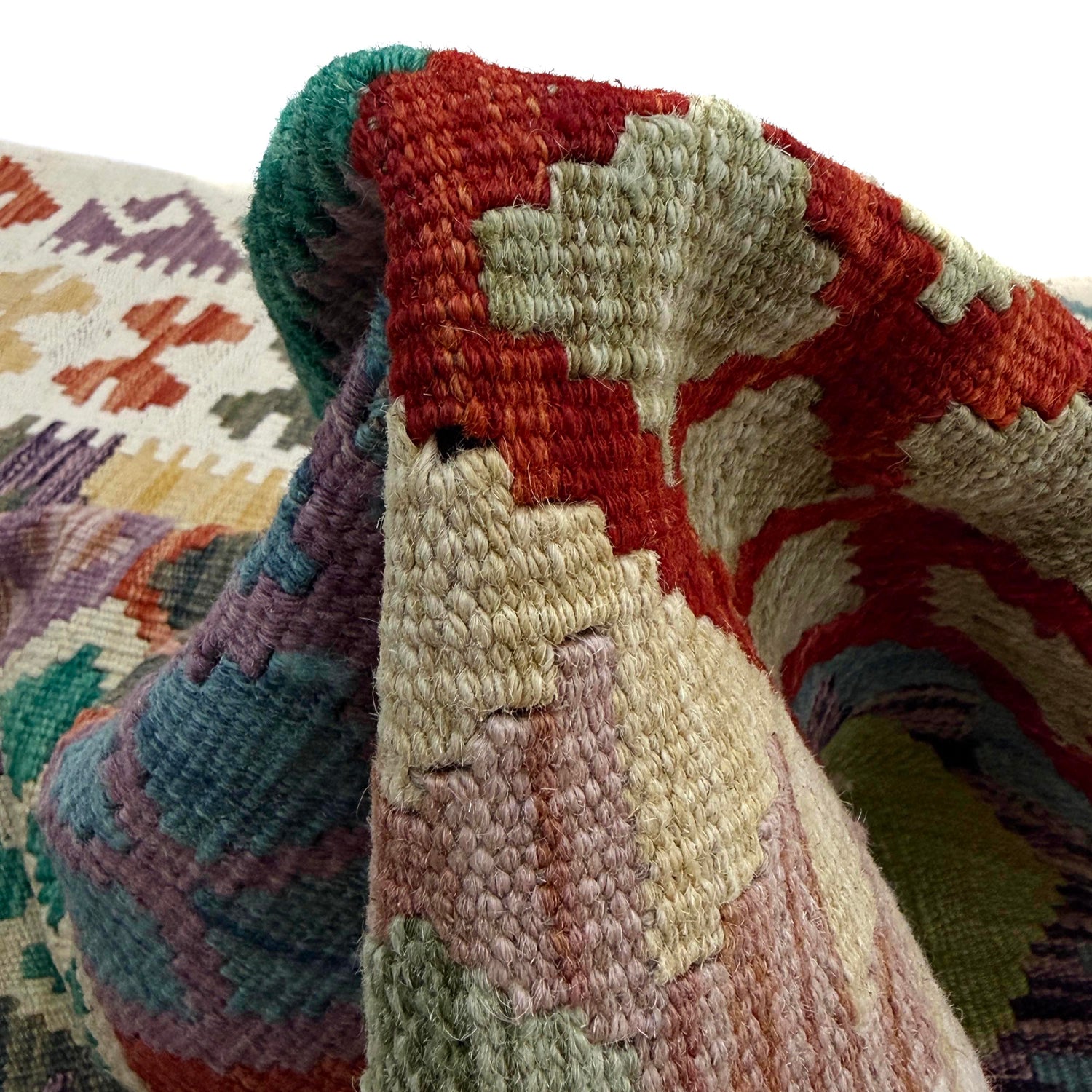 Handmade Vegetable Kelim 3' 1" x 5" 4" (ft) - No. R38352