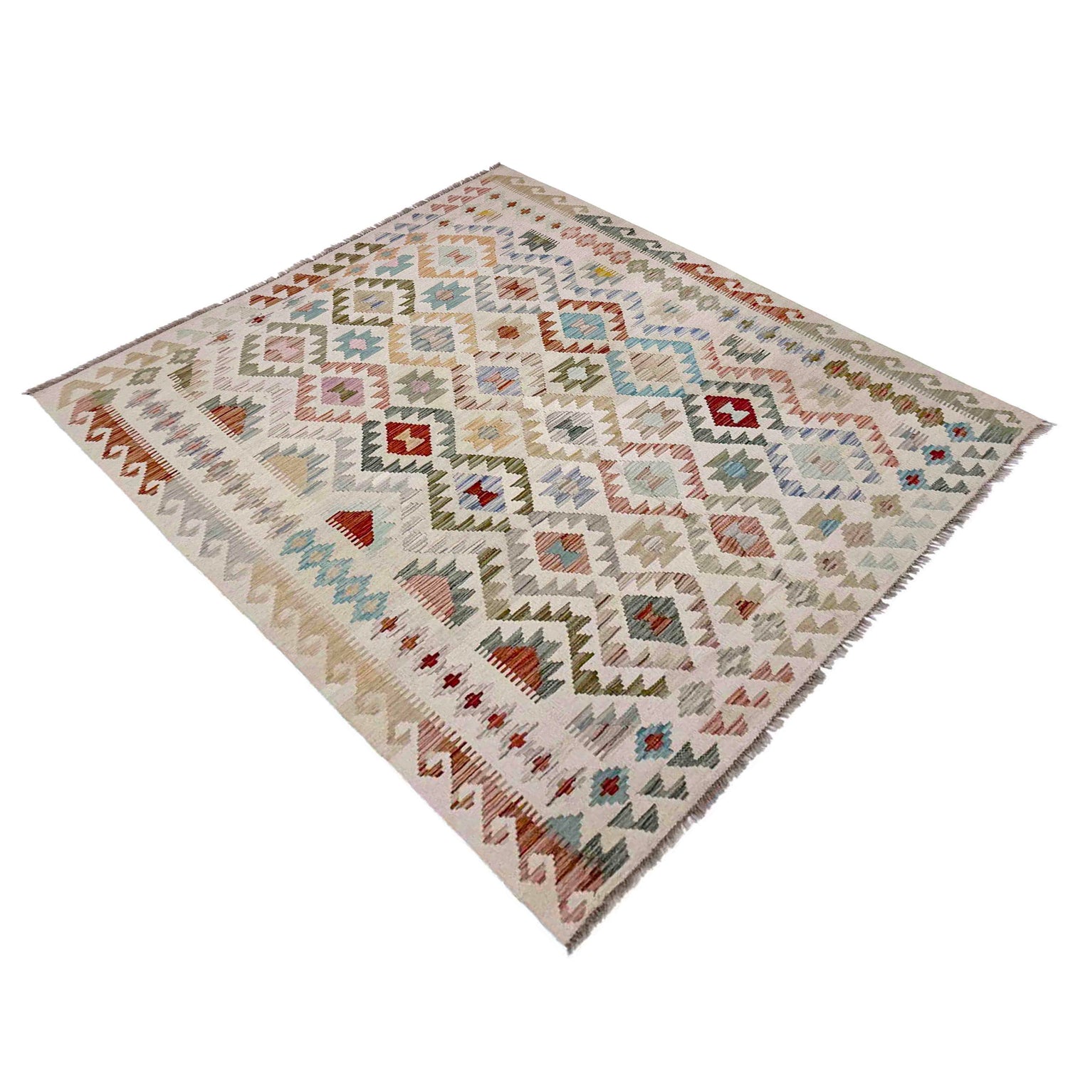 Handmade Vegetable Kilim 5' 0" x 6' 4" (ft) - No. R38365