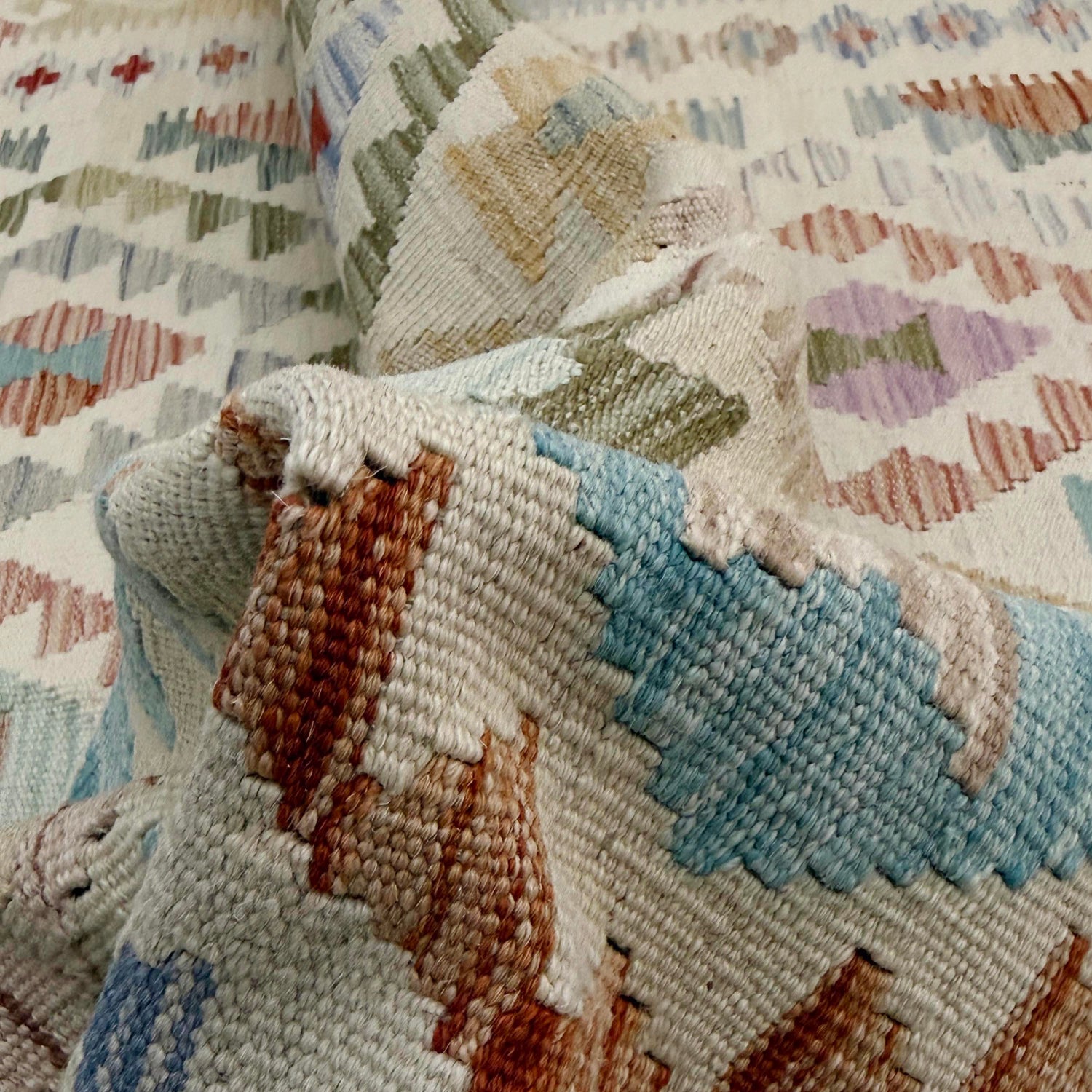 Handmade Vegetable Kilim 5' 0" x 6' 4" (ft) - No. R38365