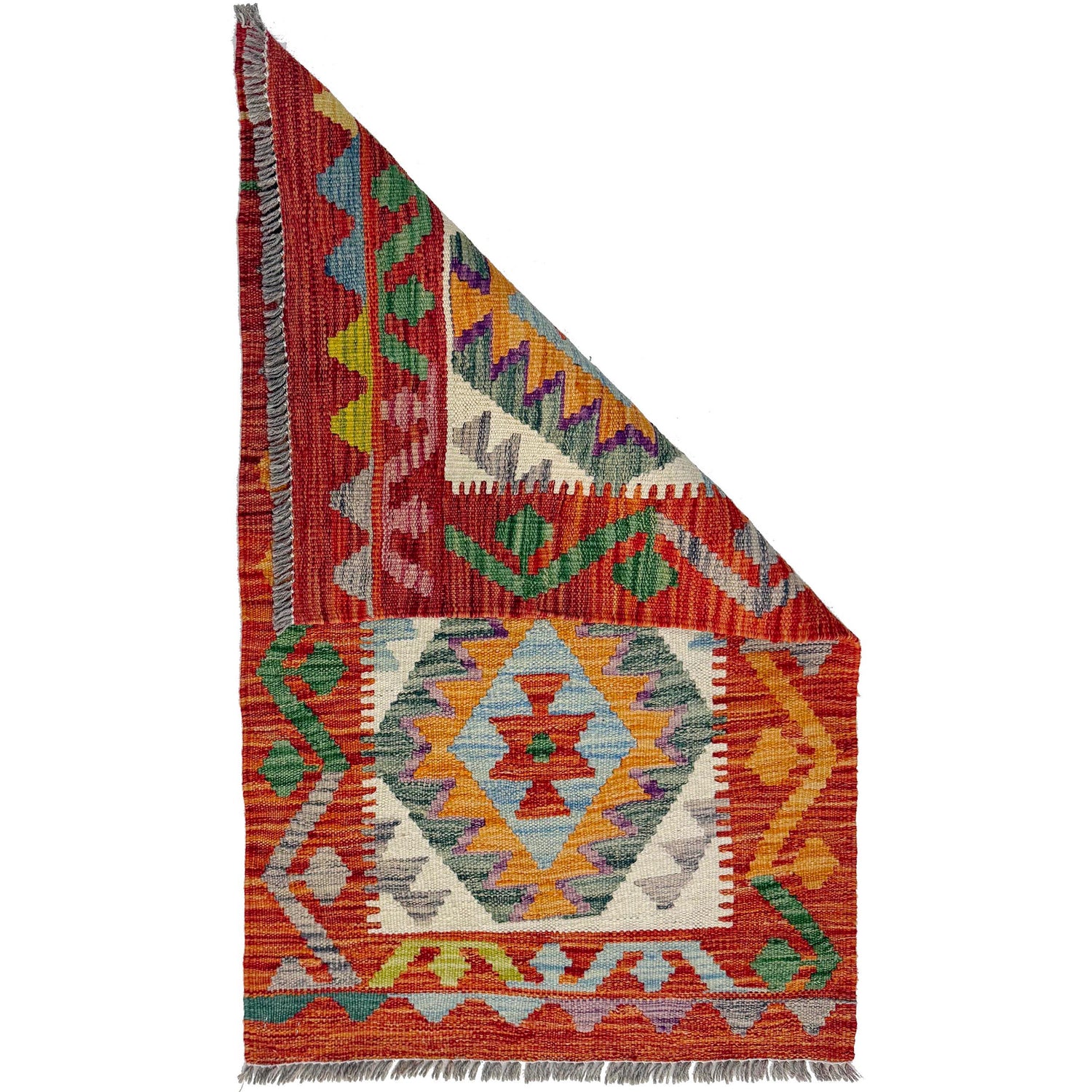 Handmade Vegetable Kelim 2' 0" x 3' 6" (ft) - No. R38374