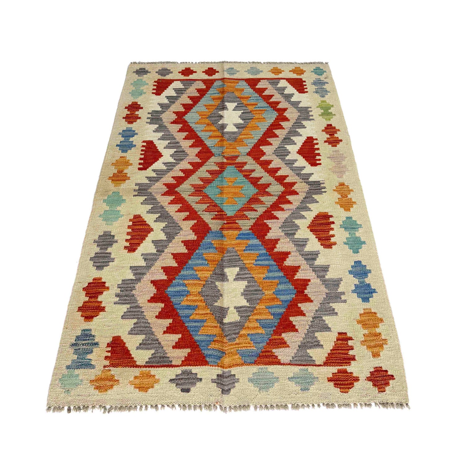 Handmade Vegetable Kilim 2' 6" x 4' 2" (ft) - No. R38407