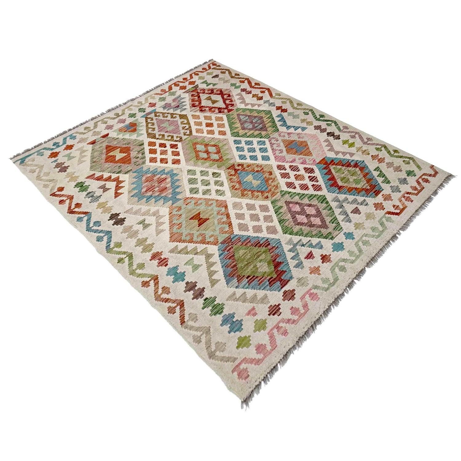 Handmade Vegetable Kelim 4' 11" x 6' 4" (ft) - No. R38450