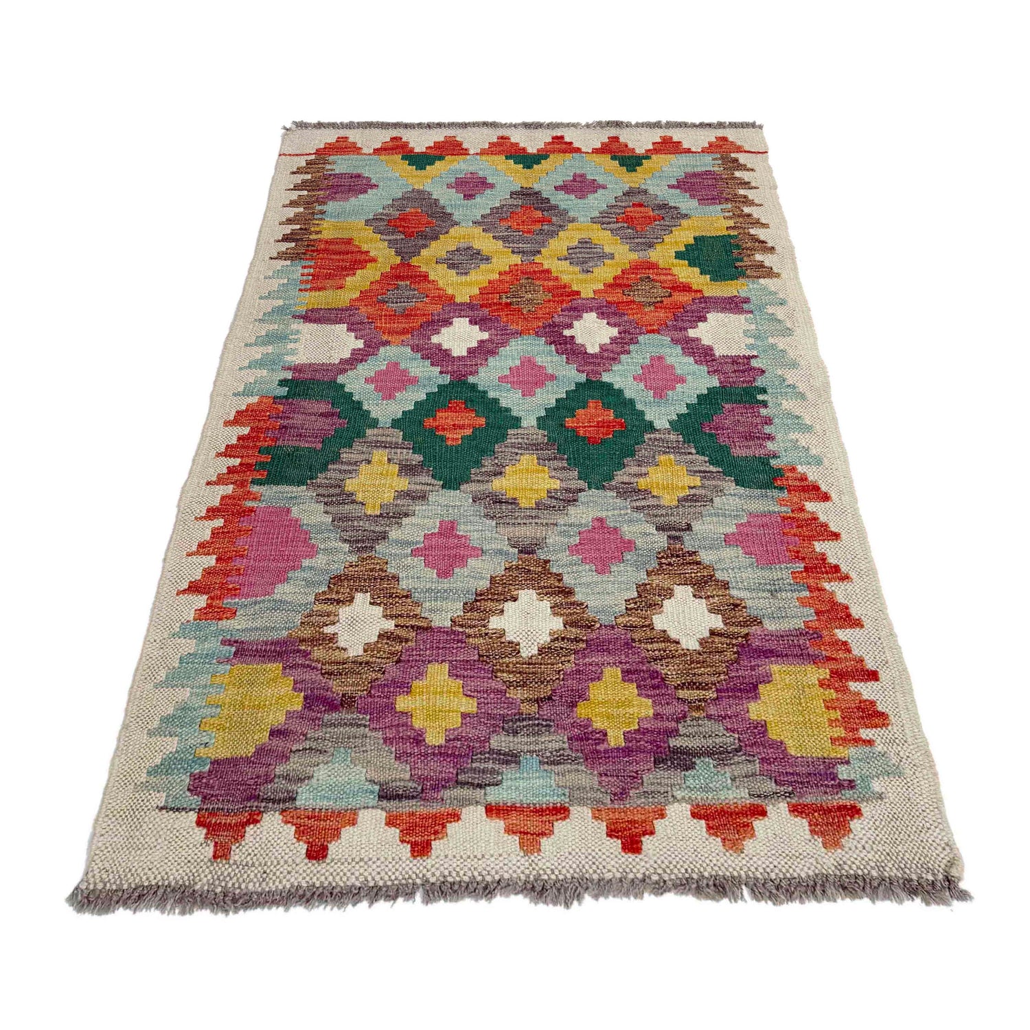 Handmade Vegetable Kilim 2' 5" x 3' 10" (ft) - No. R38616
