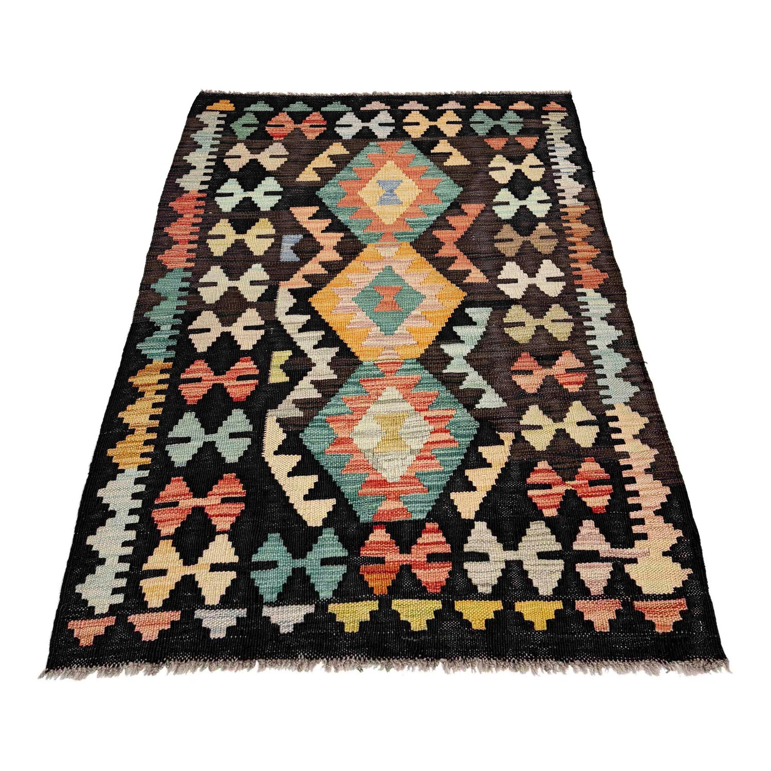 Handmade Vegetable Kelim 2' 8" x 4' 2" (ft) - No. R38617