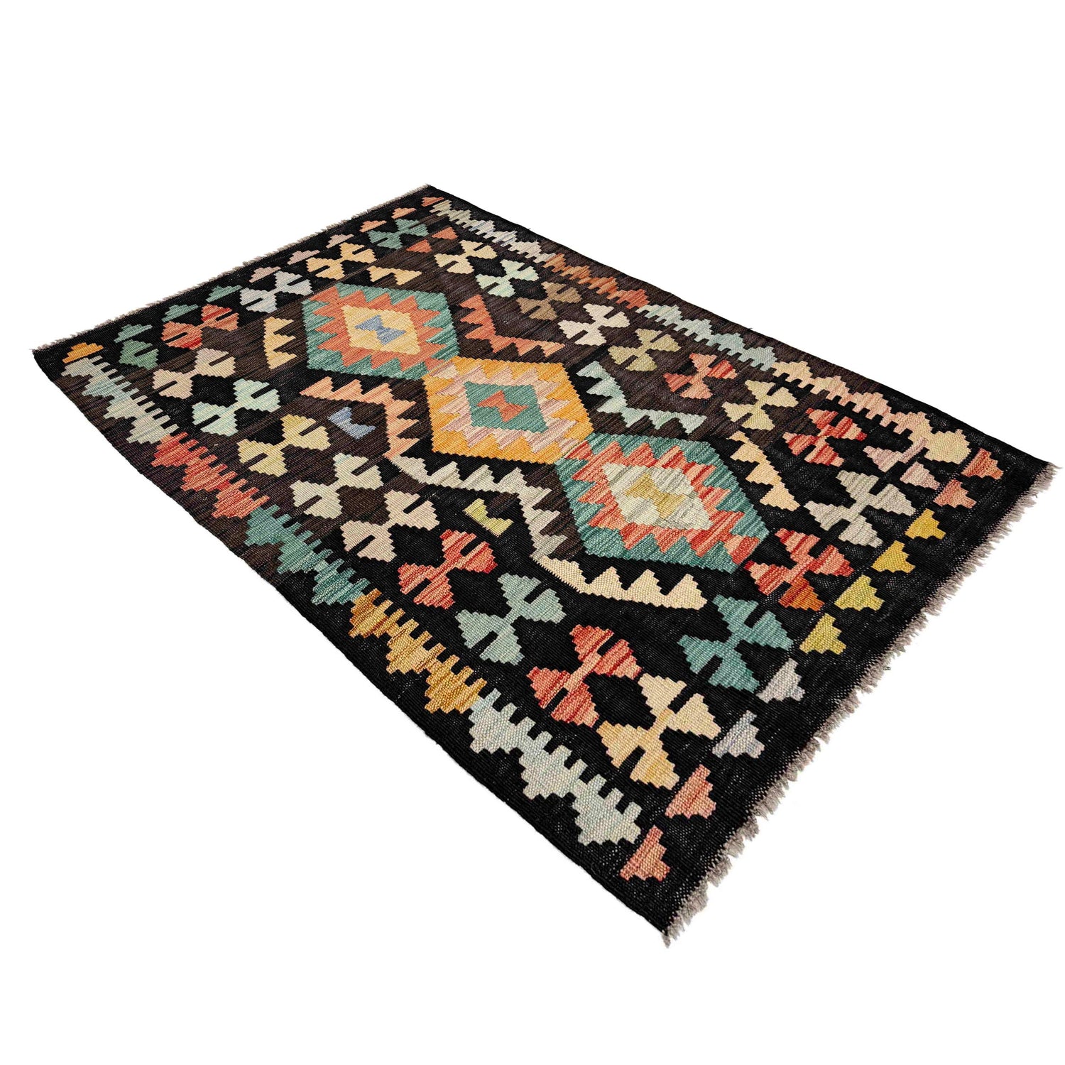 Handmade Vegetable Kelim 2' 8" x 4' 2" (ft) - No. R38617