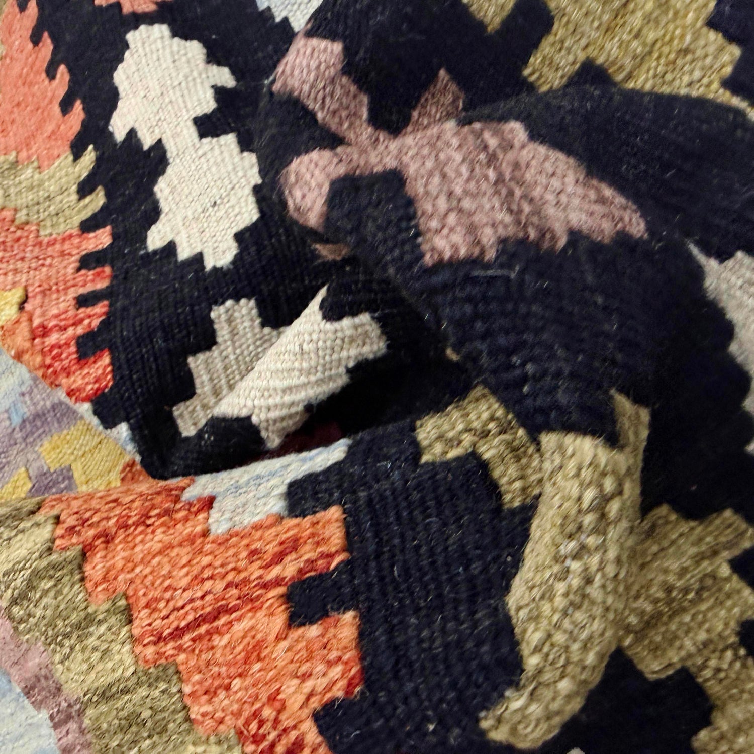 Handmade Vegetable Kilim 6' 8" x 9' 9" (ft) - No. R38618