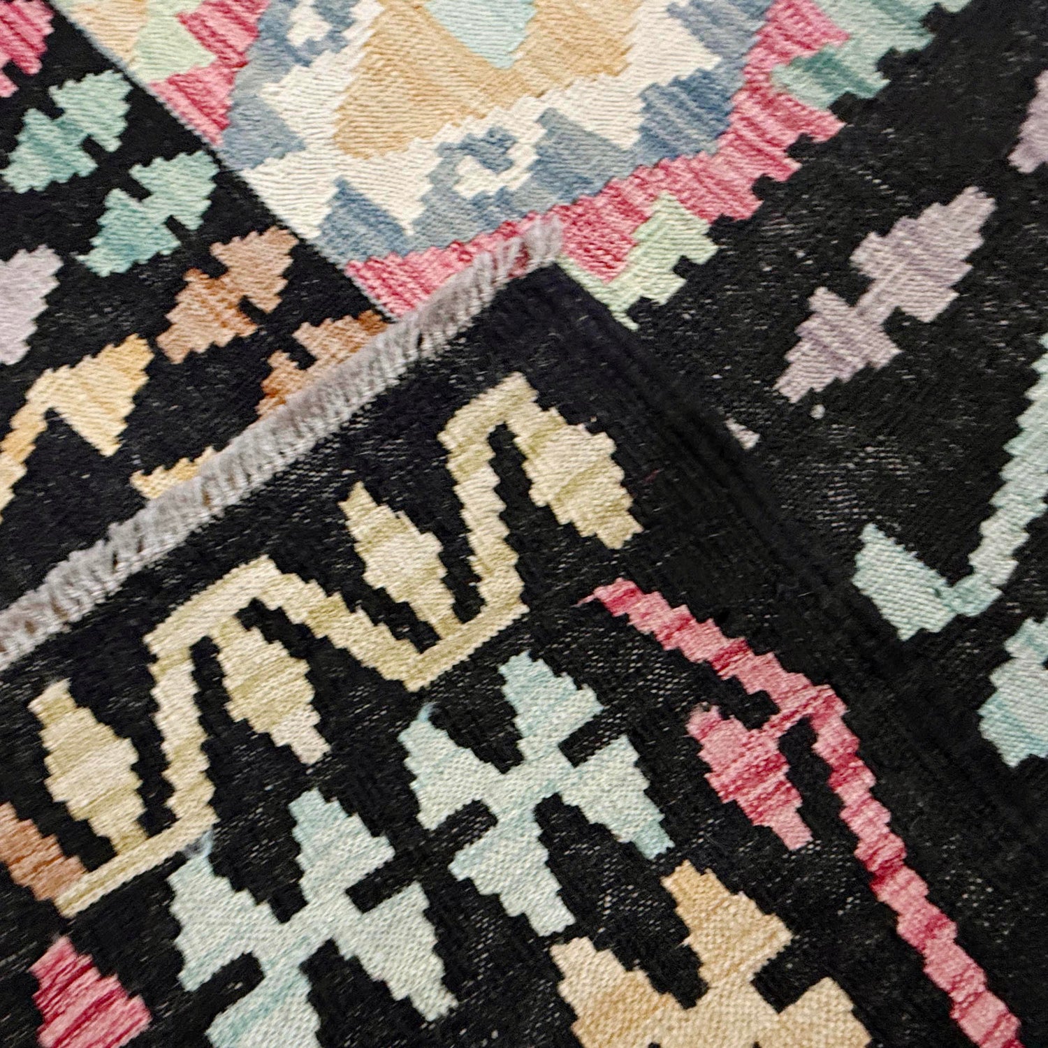 Handmade Vegetable Kilim 6' 7" x 9' 10" (ft) - No. R38621