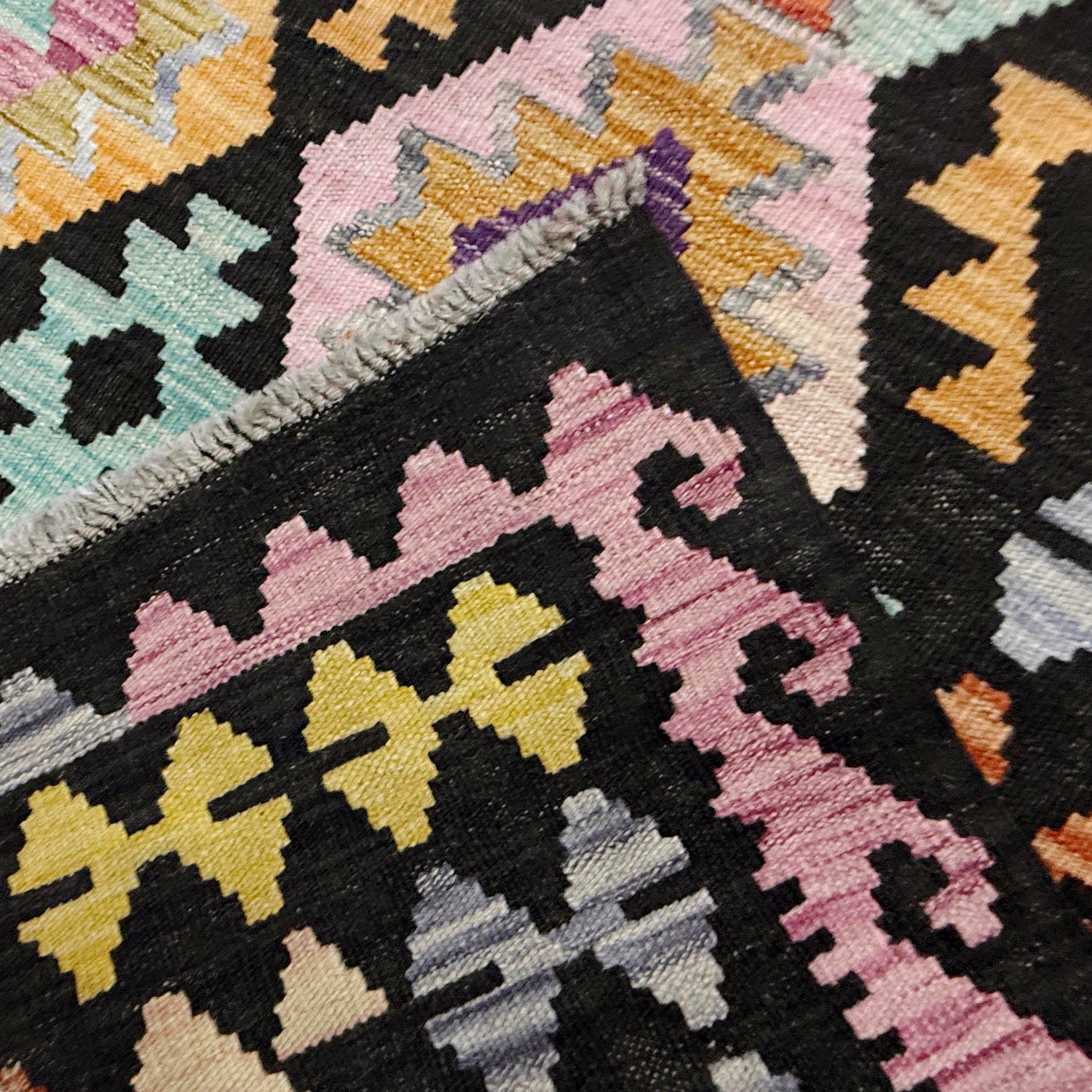Handmade Vegetable Kilim 6' 7" x 9' 6" (ft) - No. R38623