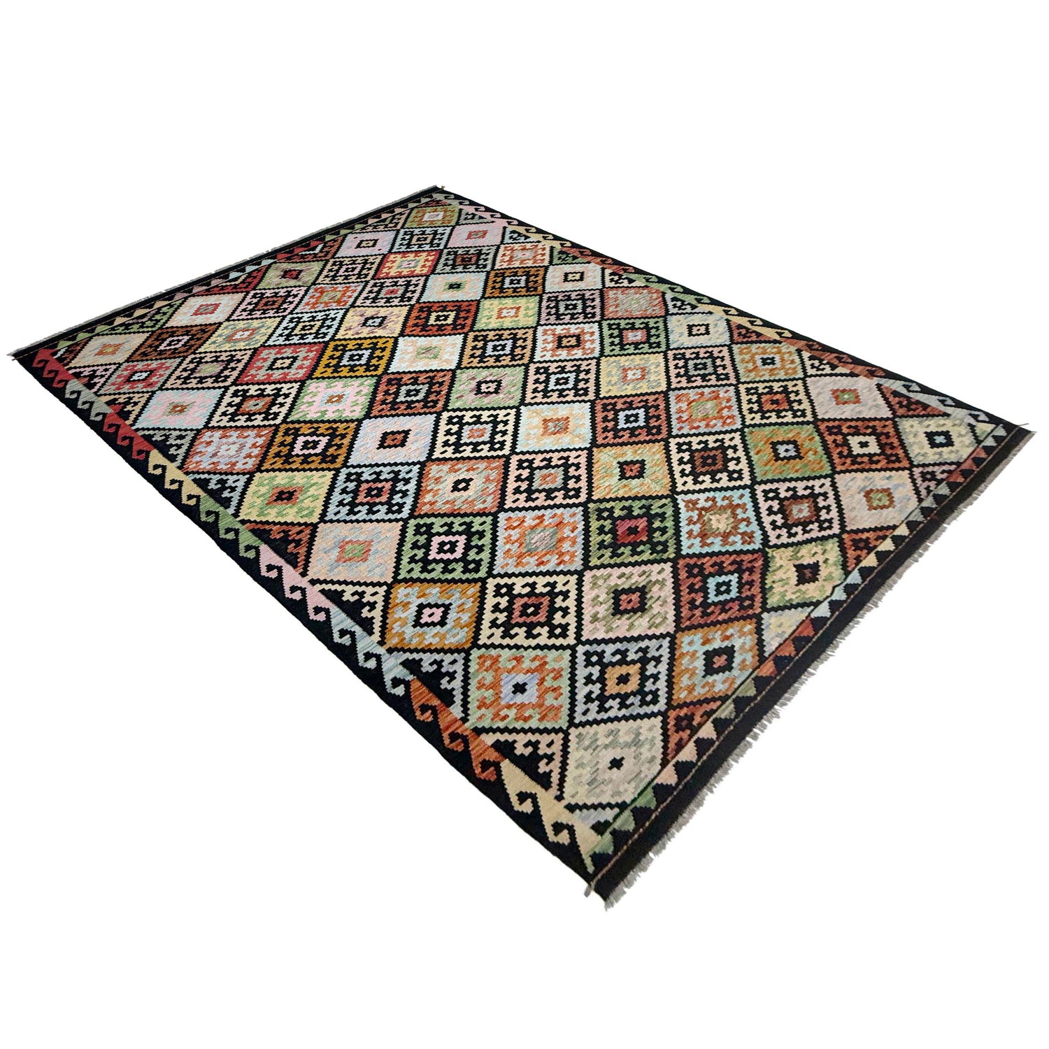 Handmade Vegetable Kelim 6' 6" x 10' 0" (ft) - No. R38624